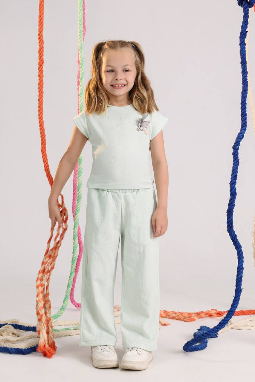 Girls Mint Green Casual Summer Set