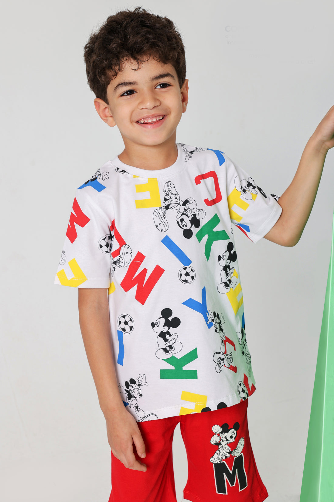 Boys Mickey Print Pajama Set – Color Pop Summer pajama