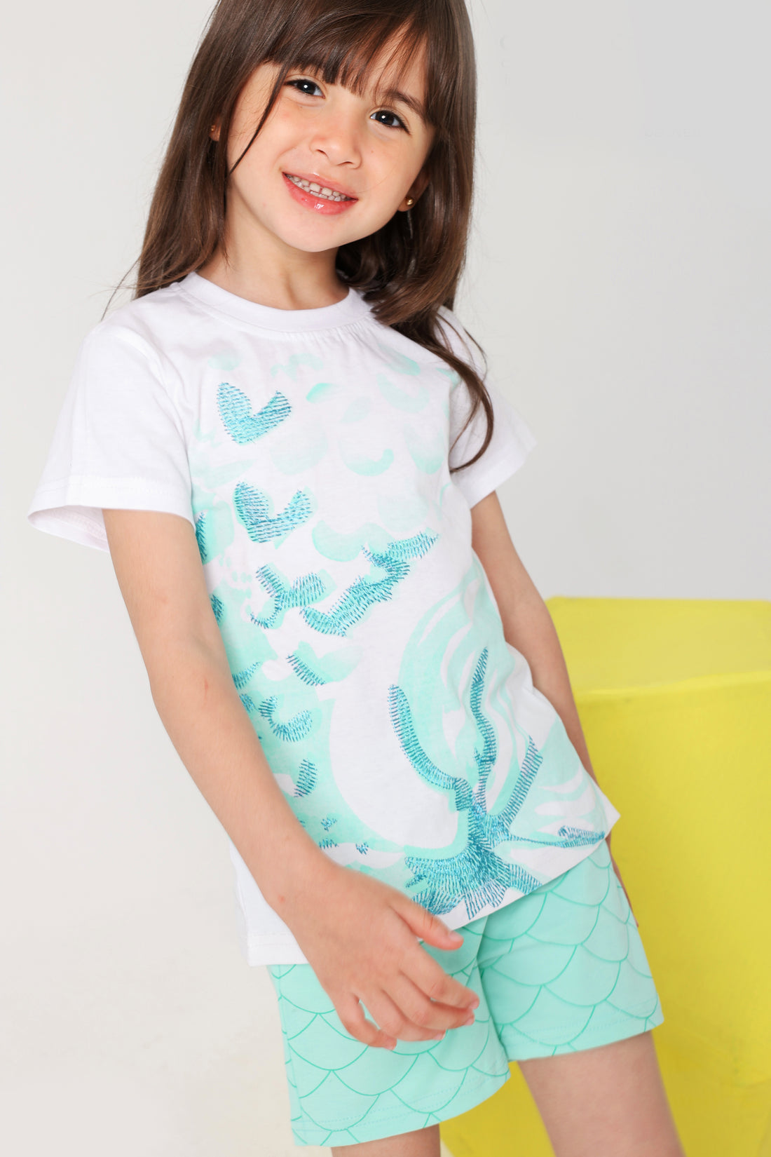 Girls Sea Print Pajama Set – Fresh Summer pajama