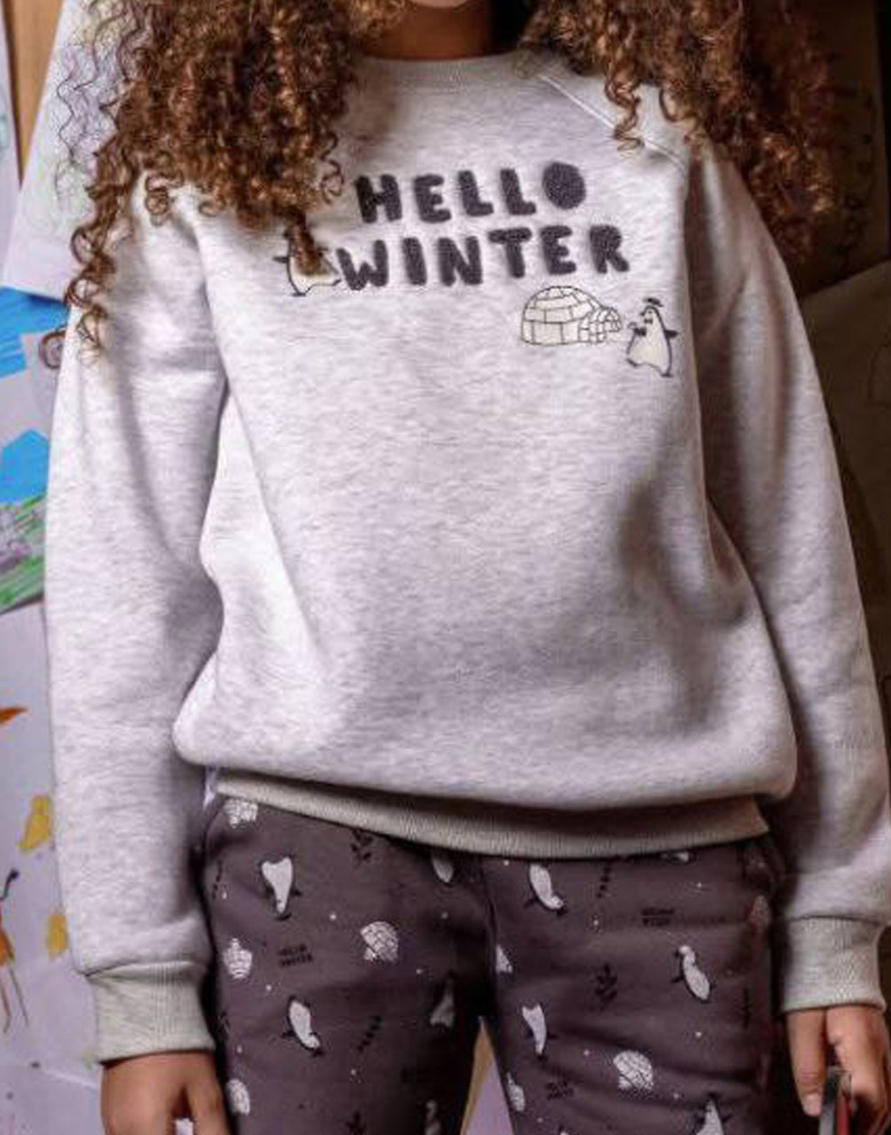 Hello Winter Pajama – Cozy Girls’ Polar Bear Set