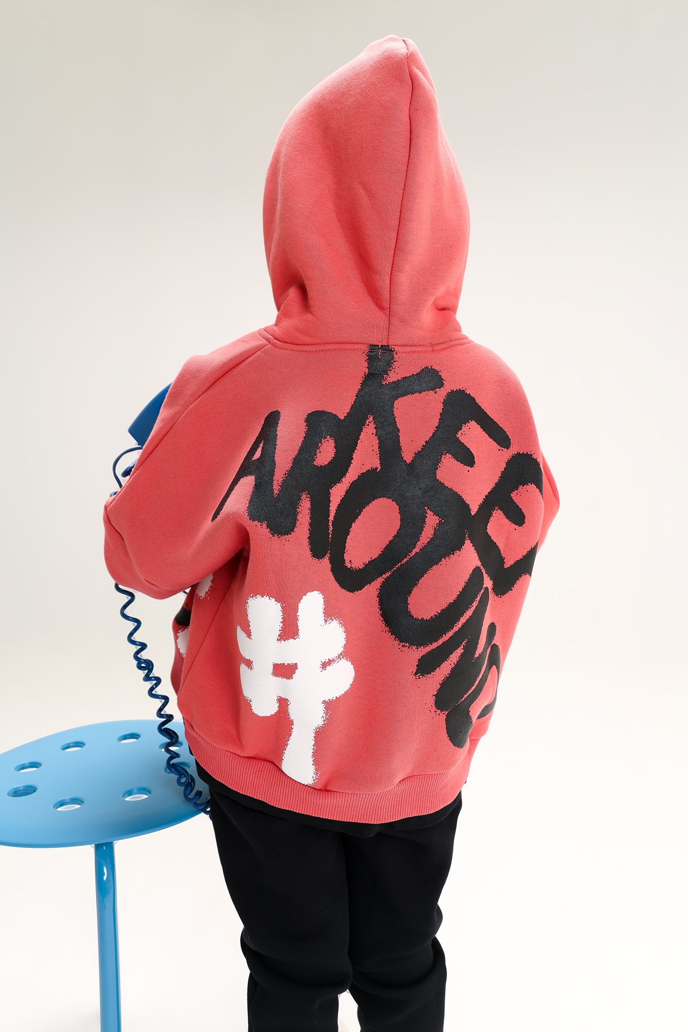 Boys’ Red & Black  Melton Cotton Winter Tracksuit – “Last To Go” Printed Hoodie & Pants Set