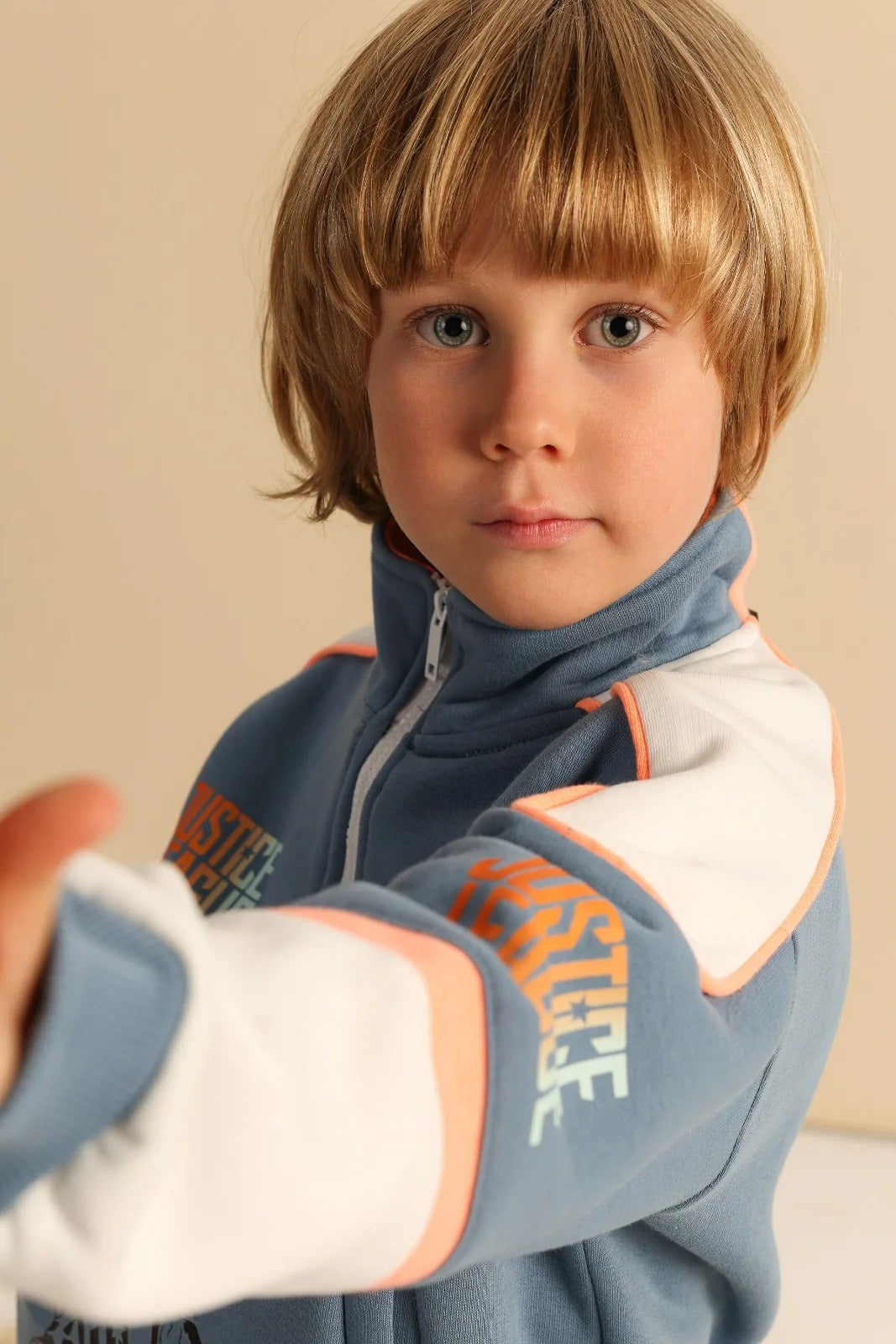 Boys’ Justice League Half-Zip Sweatshirt & Wide-Leg Pants Set
