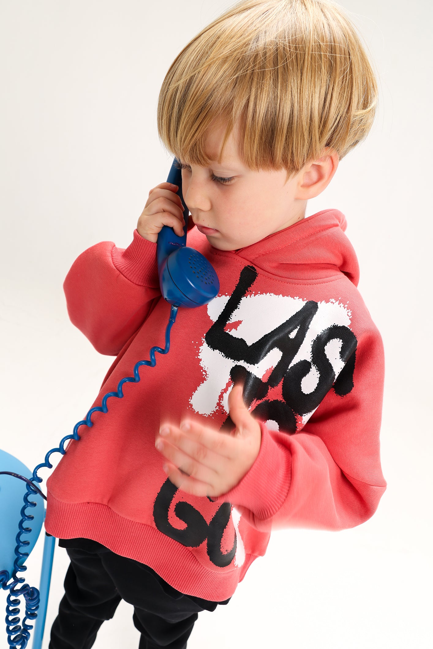 Boys’ Red & Black  Melton Cotton Winter Tracksuit – “Last To Go” Printed Hoodie & Pants Set