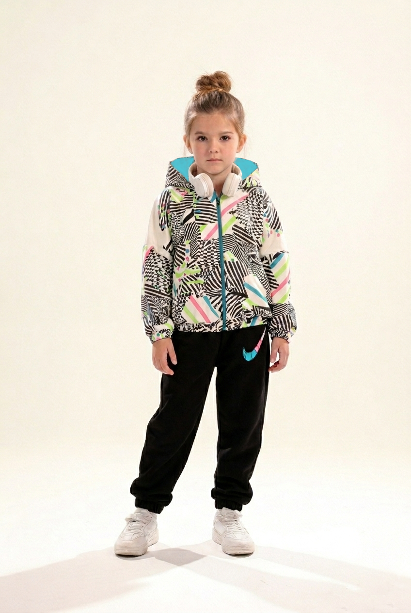 Kids Graphic Sports suit – Bold Pattern & Everyday Comfort k