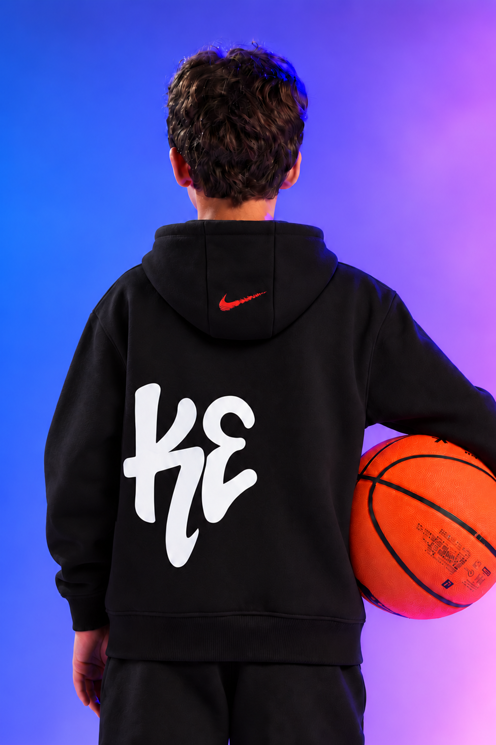 Boys’ Nike Graphic Hoodie & Jogger Set – Black