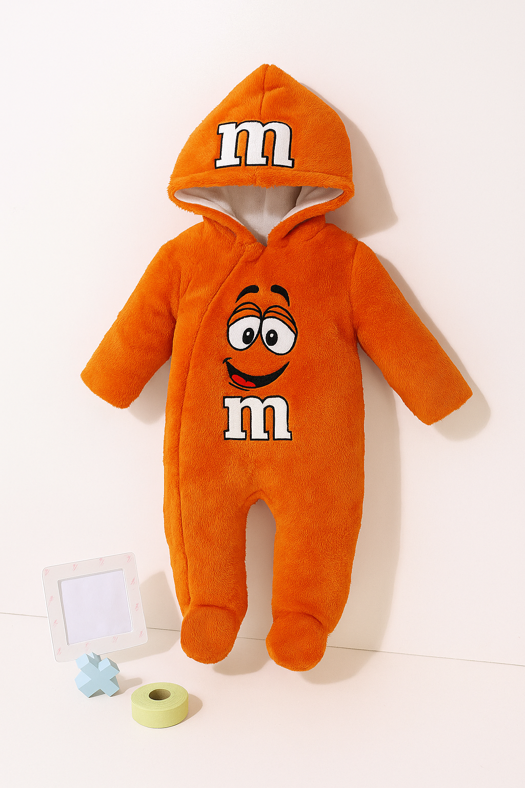 Baby M&M Fleece Onesie – Orange