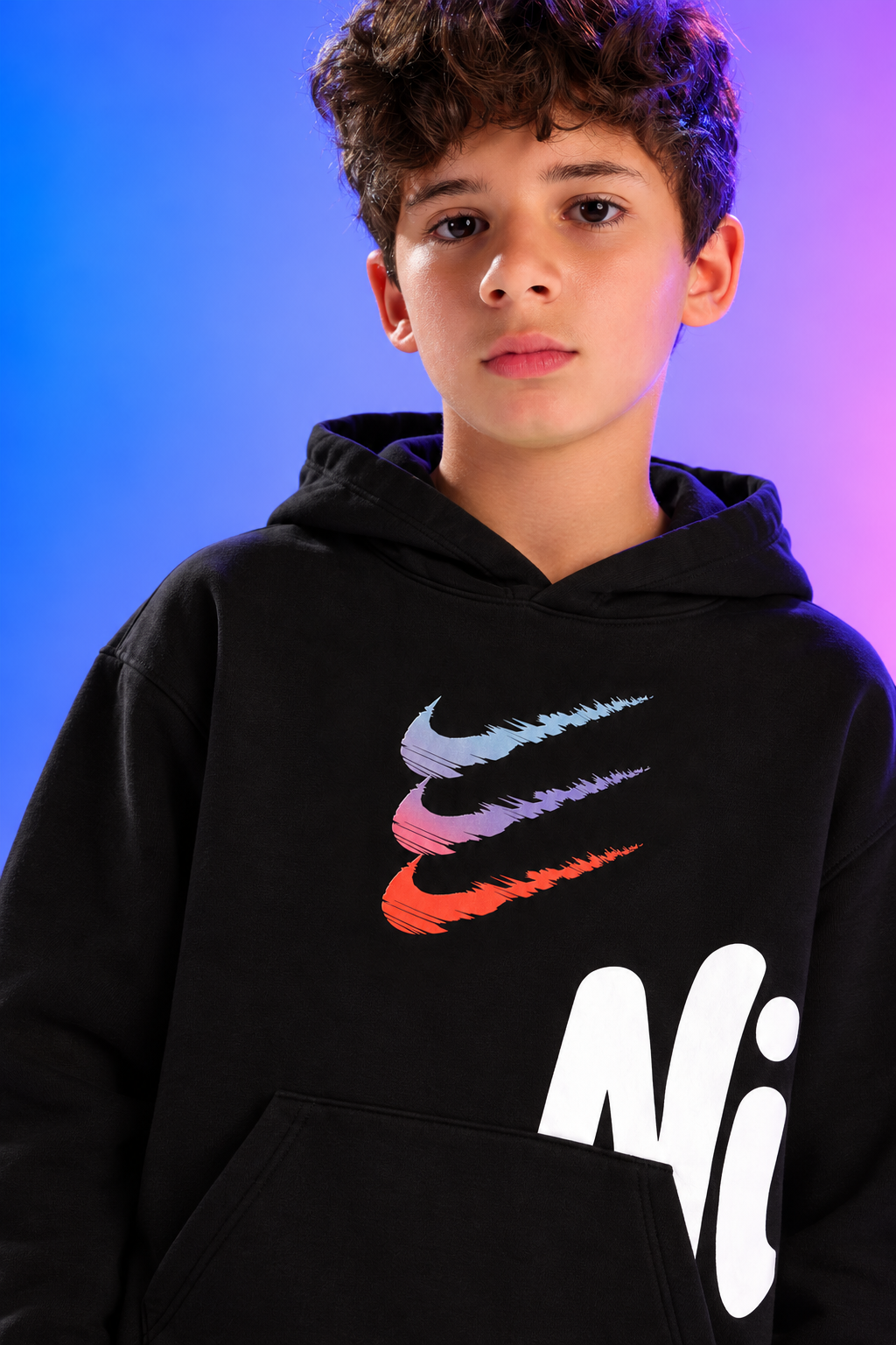 Boys’ Nike Graphic Hoodie & Jogger Set – Black