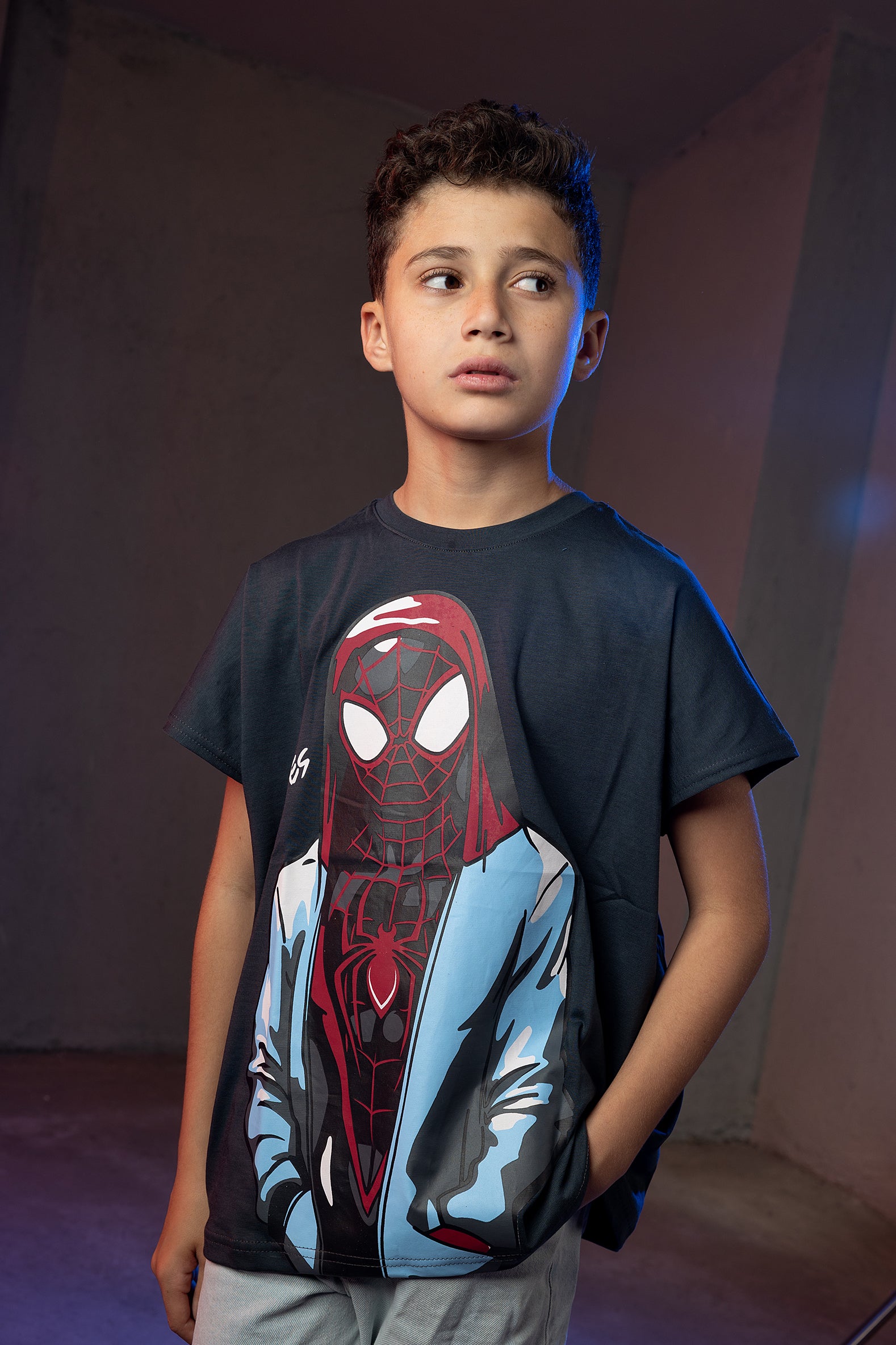 Boys' Spider-Man T-Shirt – Miles Morales Graphic Print