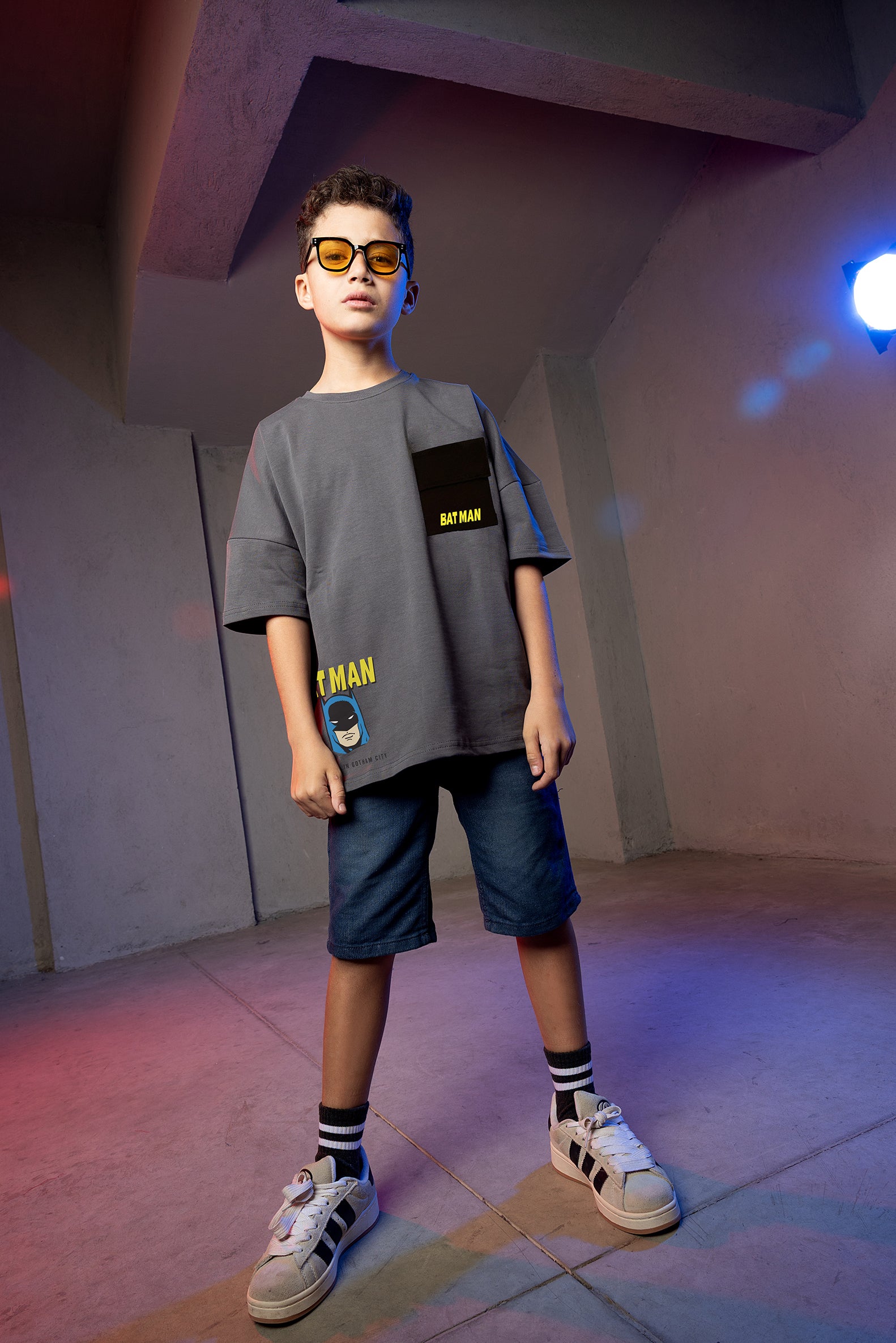 Boys' Batman Pocket T-Shirt - Dark Gray