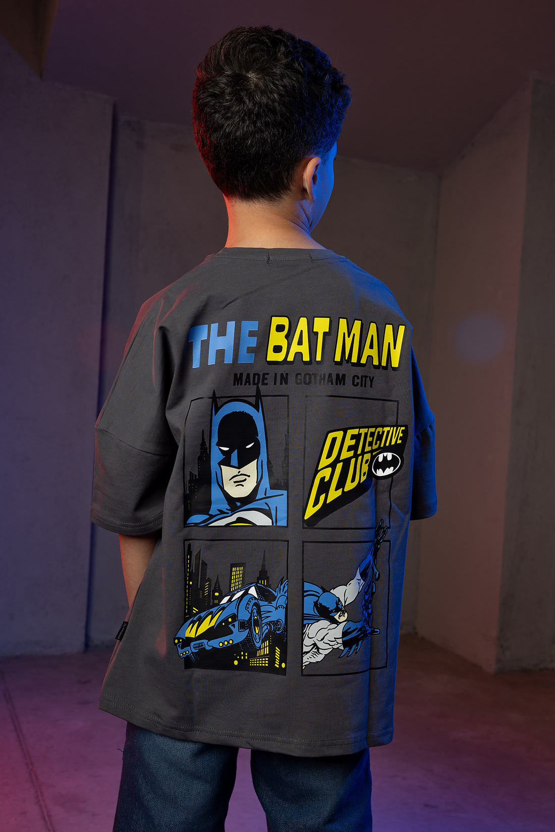 Boys' Batman Pocket T-Shirt - Dark Gray