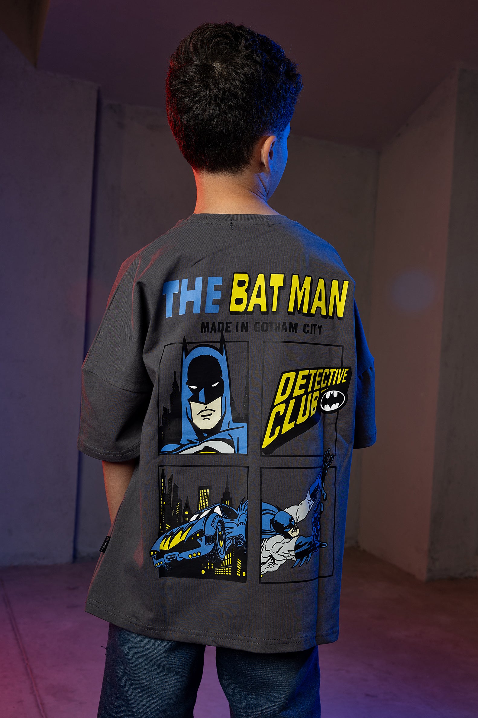 Boys' Batman Pocket T-Shirt - Dark Gray