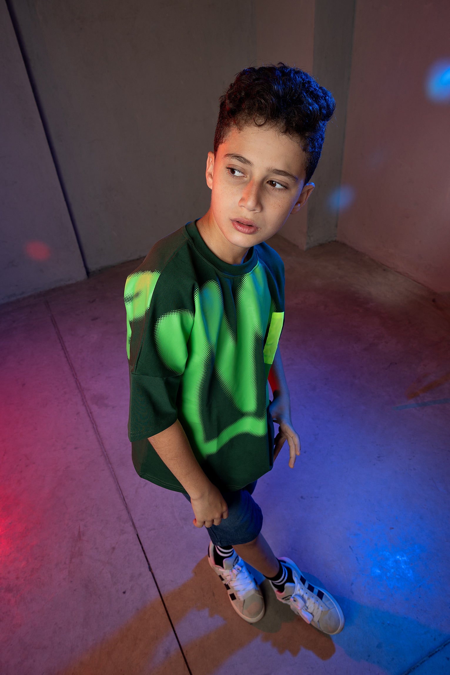 Boys' Graphic Glow T-Shirt - Green Neon