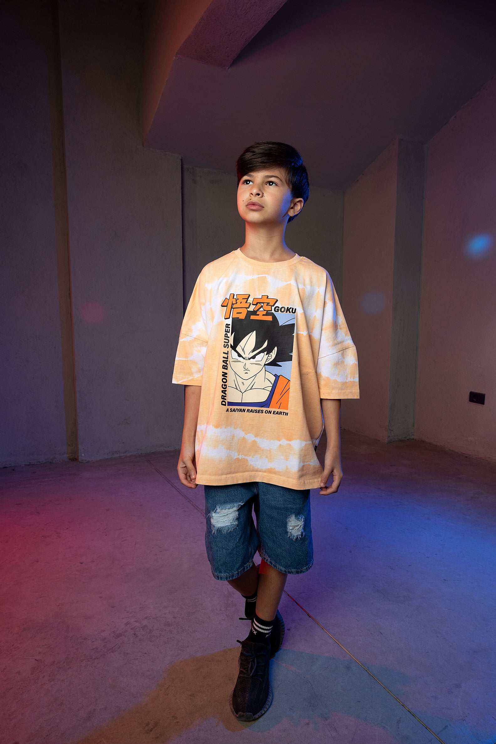 Boys' Dragon Ball Super Goku Tie-Dye T-Shirt – Orange
