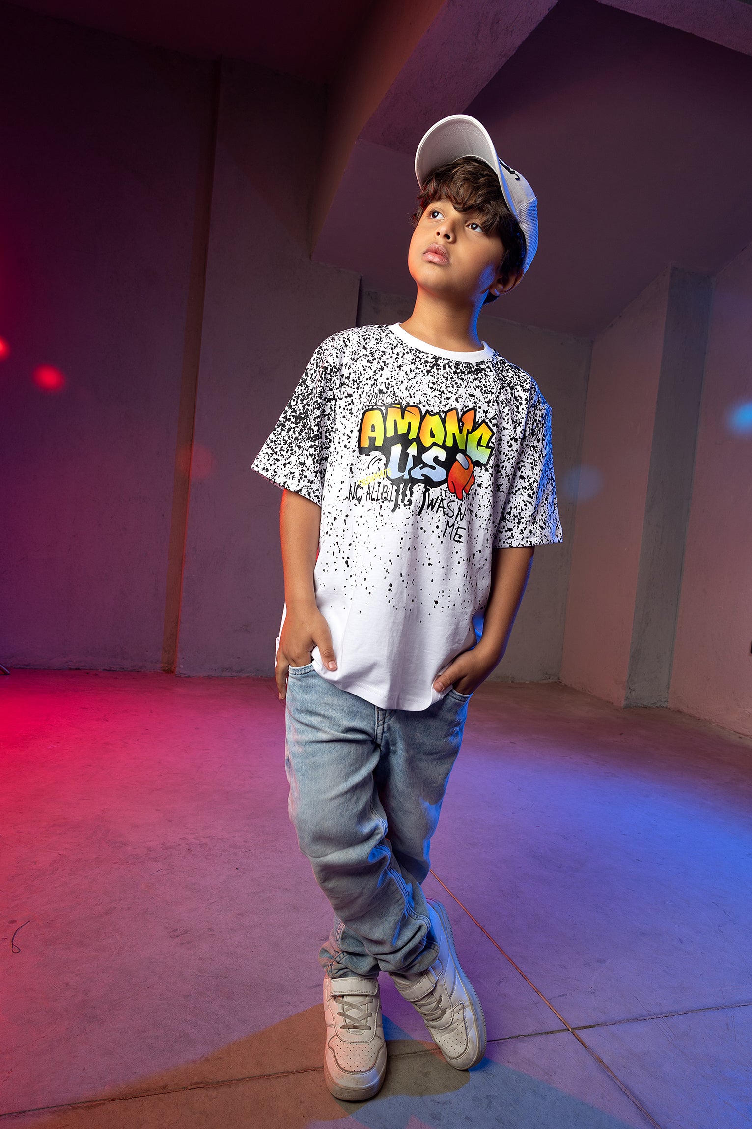 Boys' Among Us T-Shirt – Splatter Graphic Print