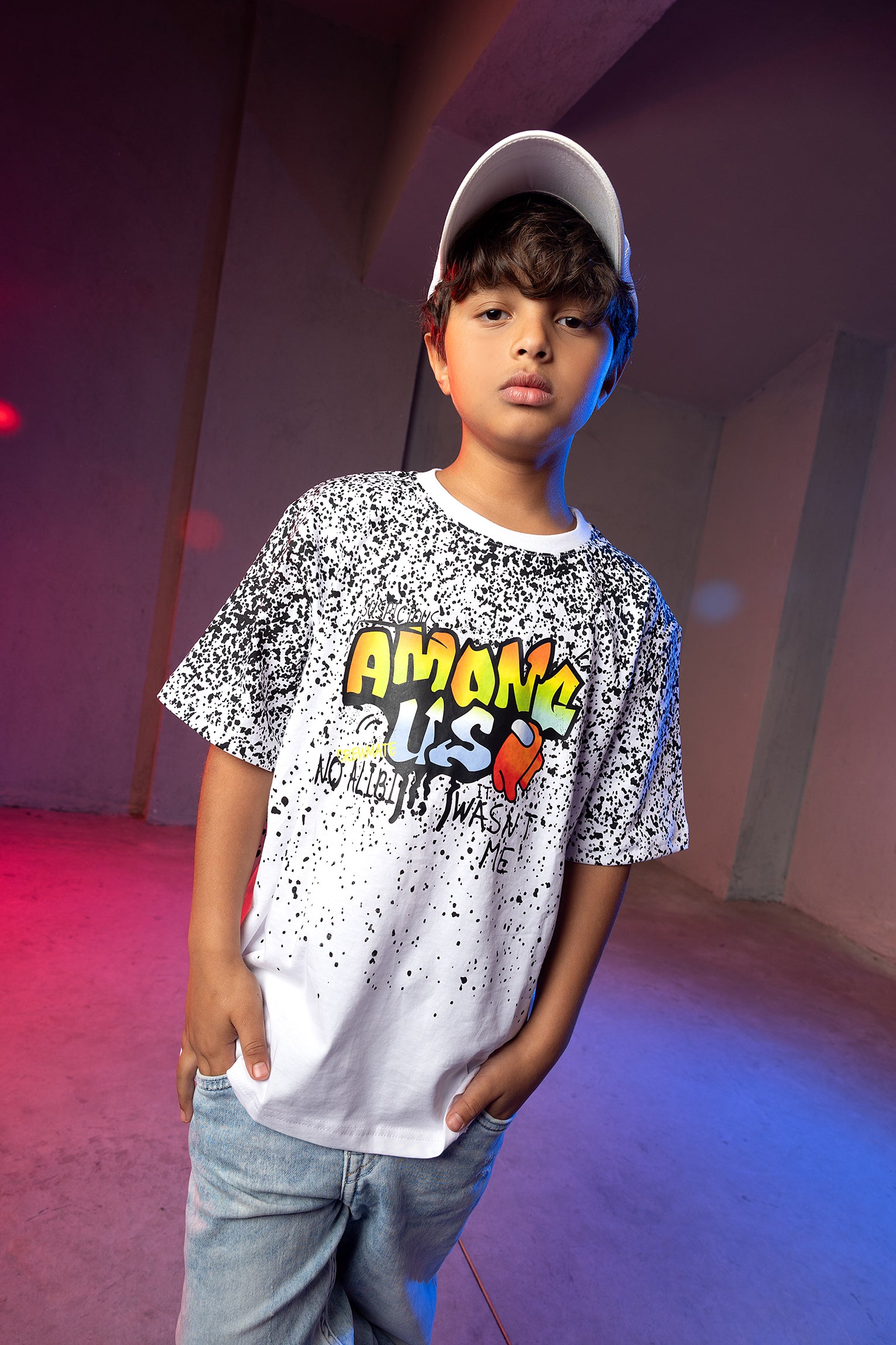 Boys' Among Us T-Shirt – Splatter Graphic Print