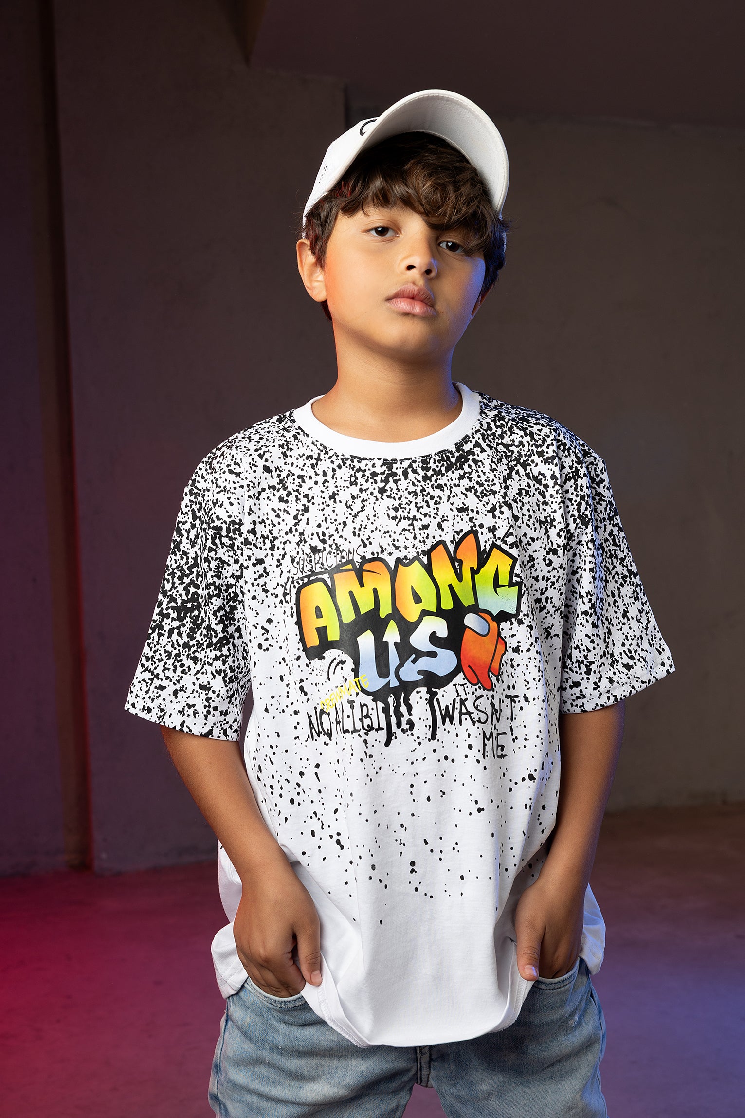 Boys' Among Us T-Shirt – Splatter Graphic Print