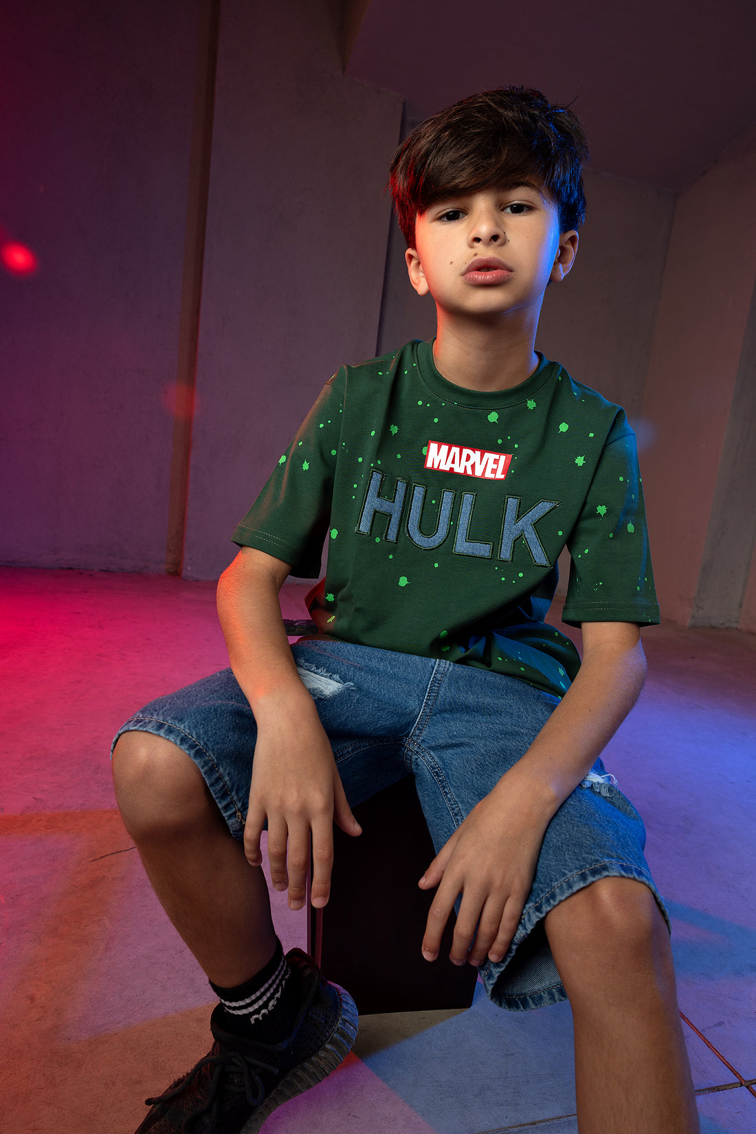 Boys' Marvel Hulk Green T-Shirt – Graphic Print
