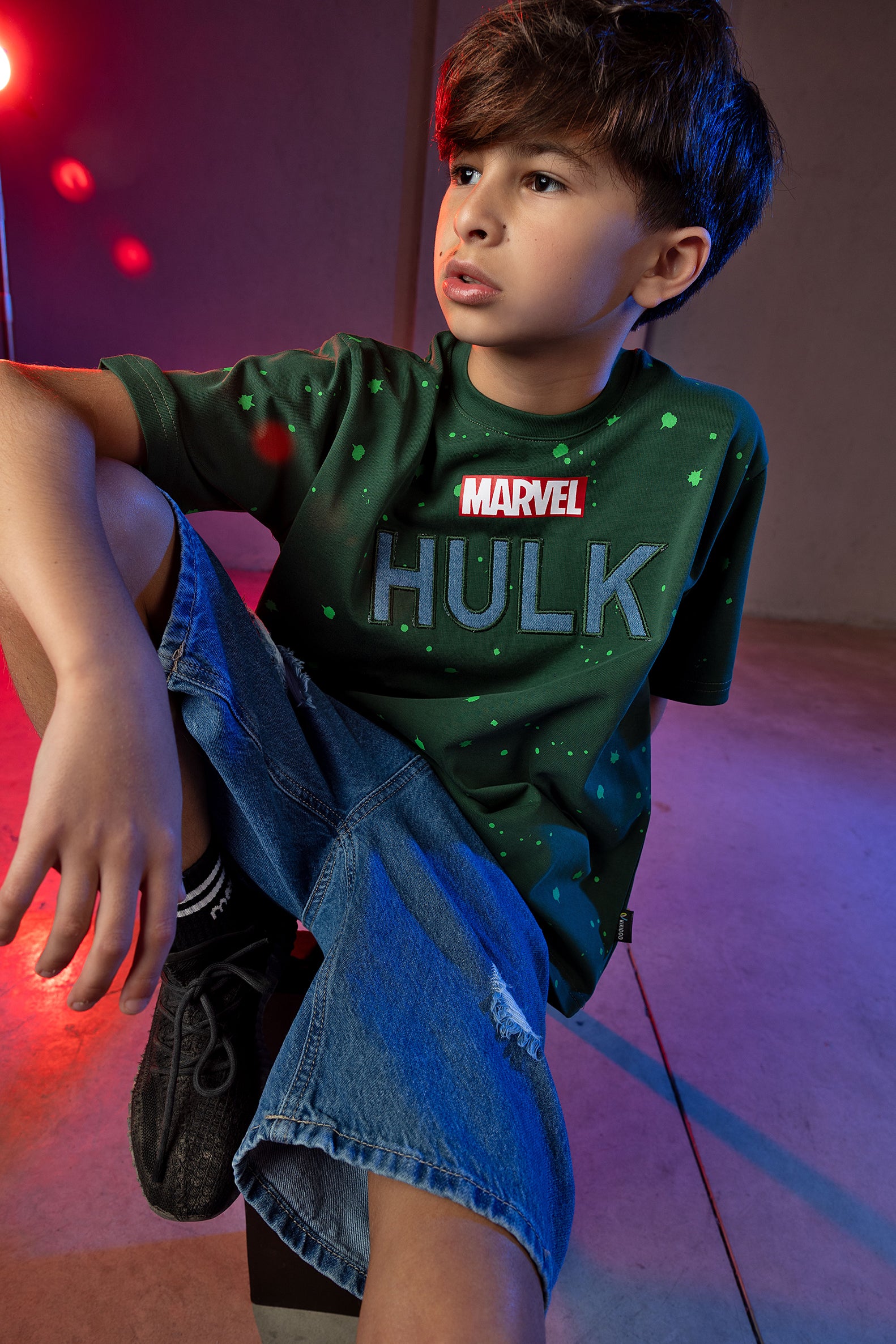 Boys' Marvel Hulk Green T-Shirt – Graphic Print