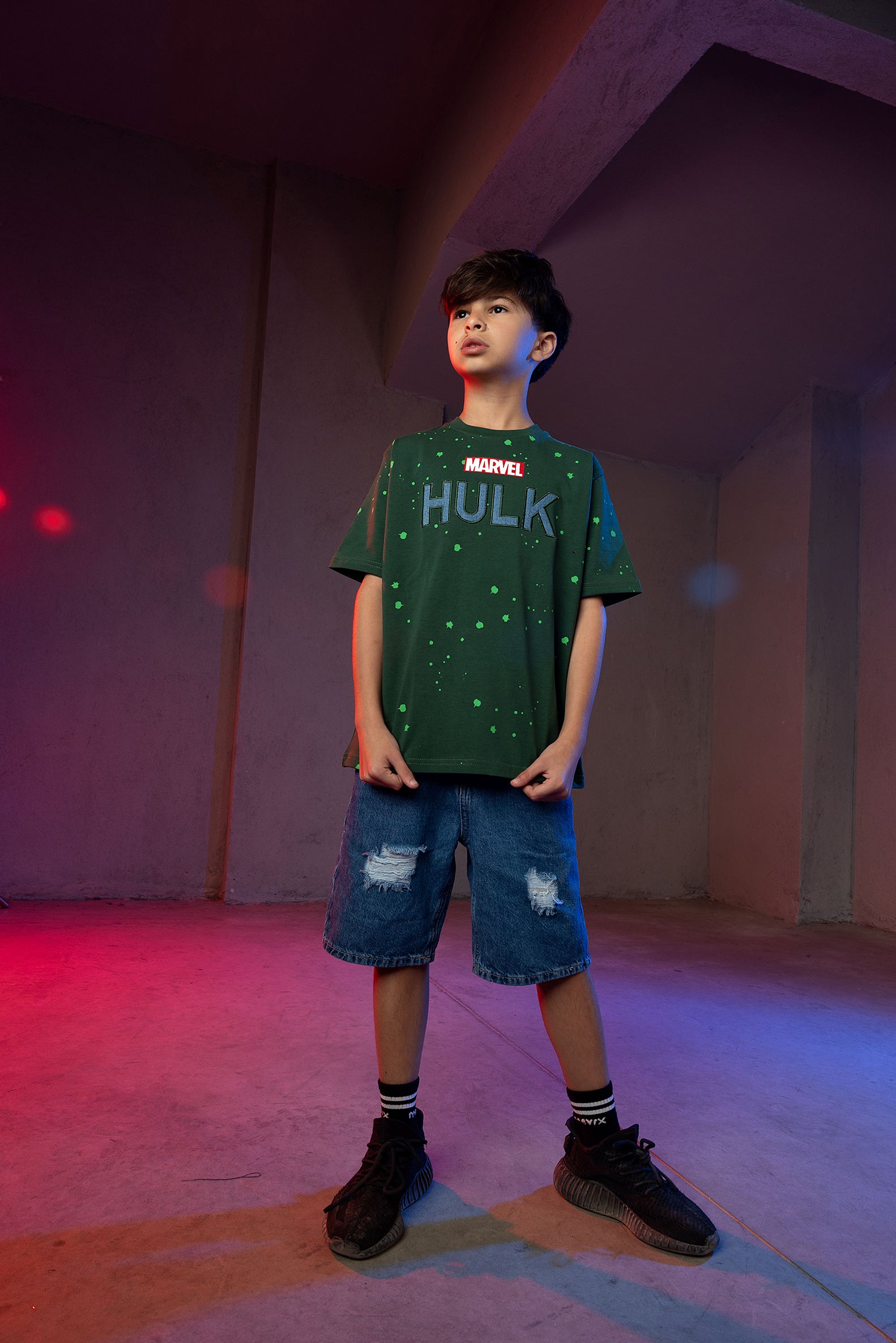 Boys' Marvel Hulk Green T-Shirt – Graphic Print