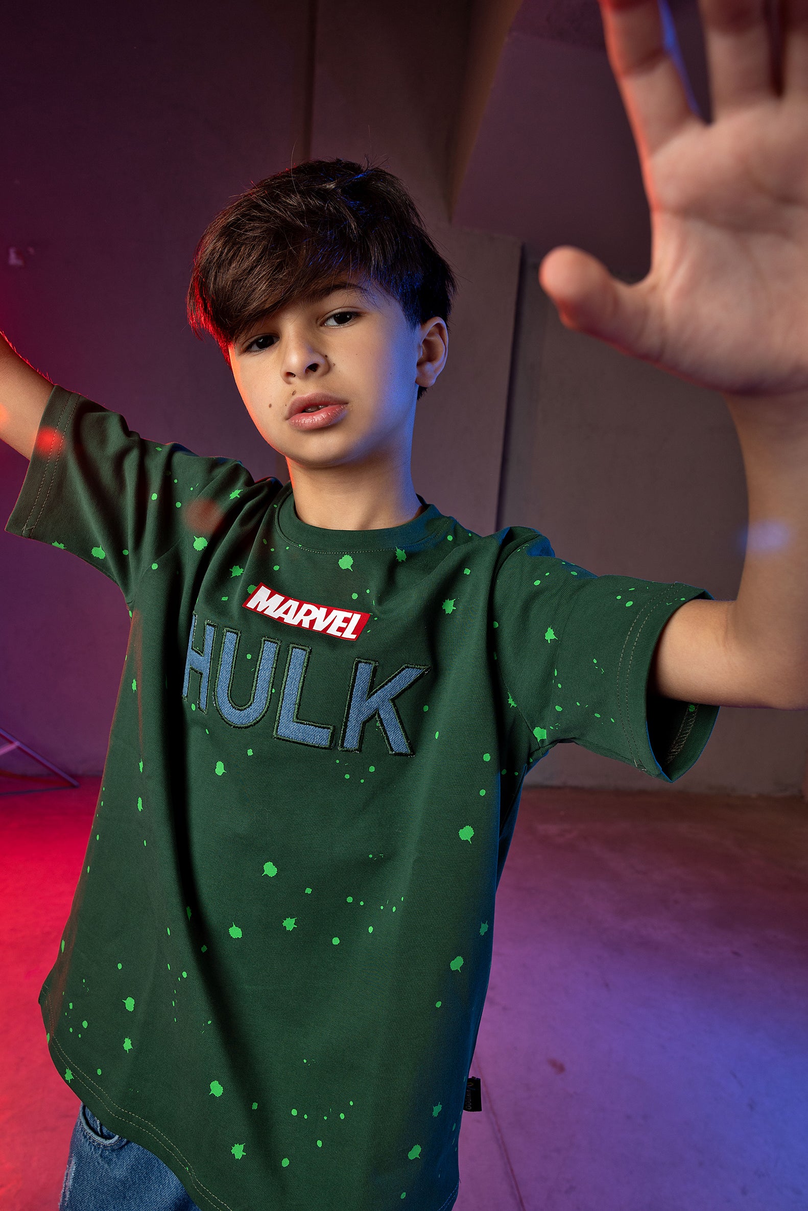 Boys' Marvel Hulk Green T-Shirt – Graphic Print