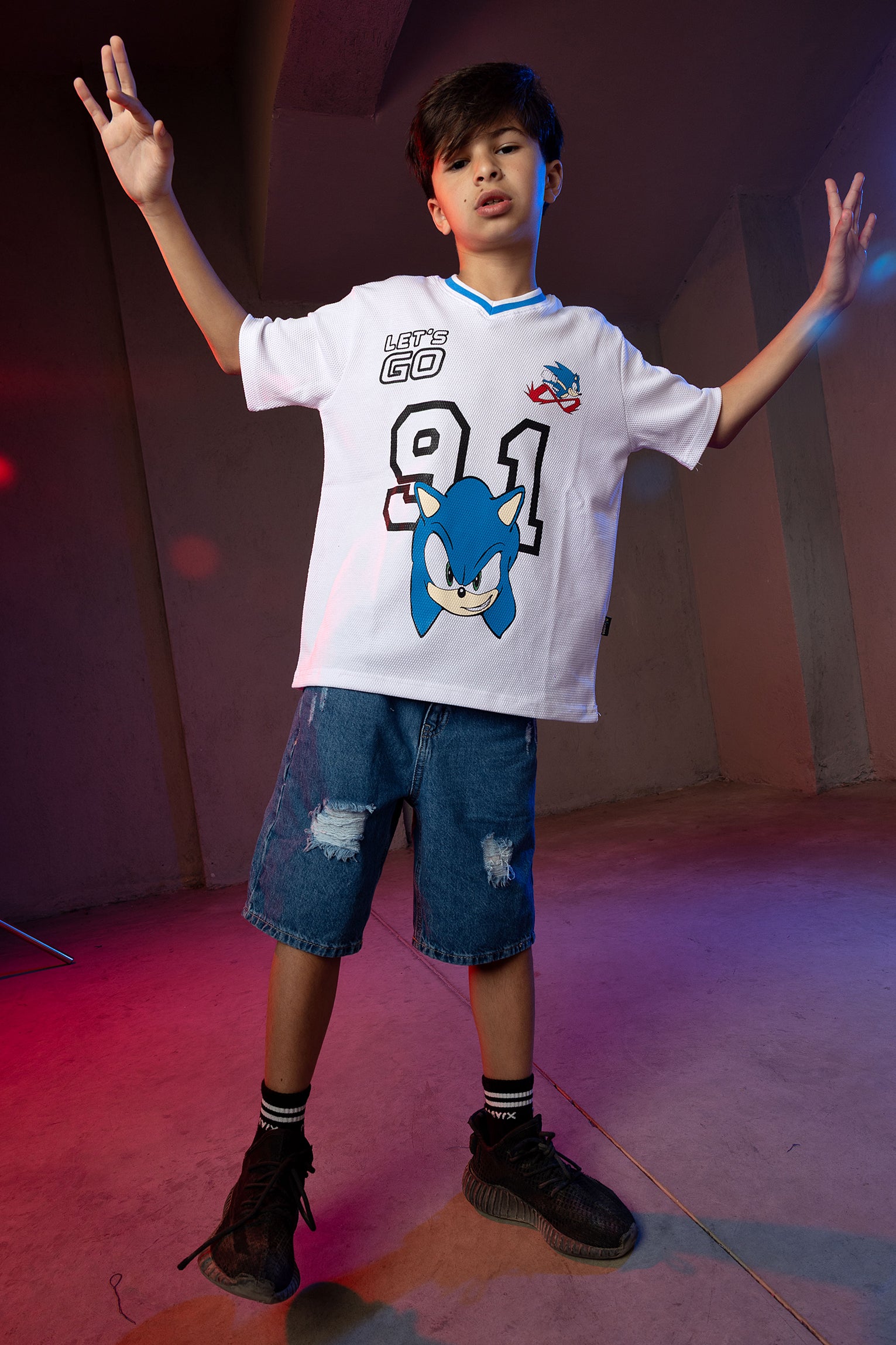 Boys' Sonic T-Shirt – Let's Go Graphic Print