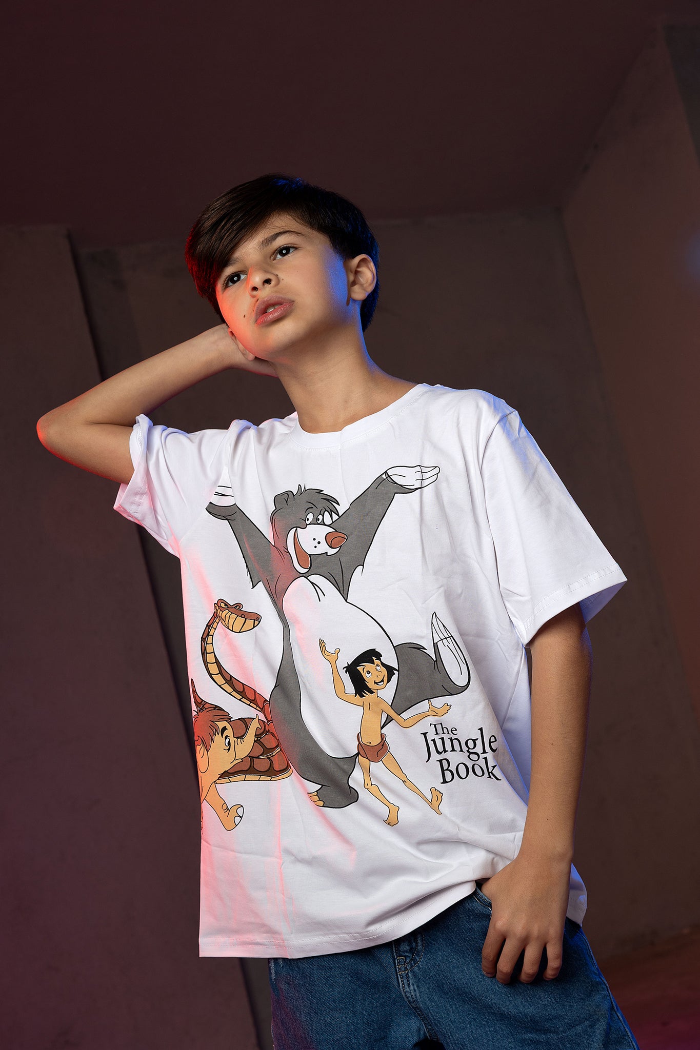 Boys' Jungle Book T-Shirt – Mowgli and Friends Graphic Print