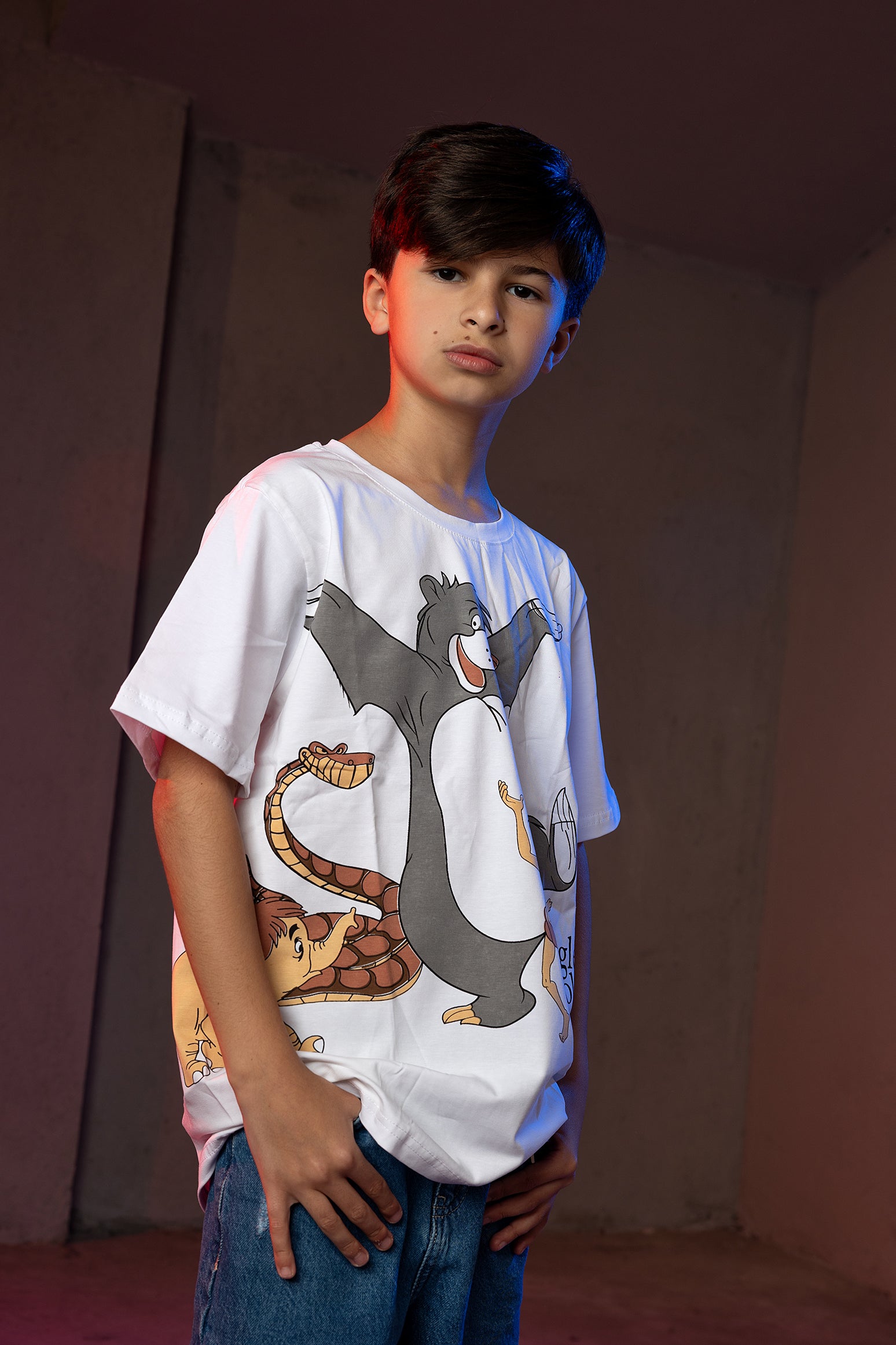 Boys' Jungle Book T-Shirt – Mowgli and Friends Graphic Print