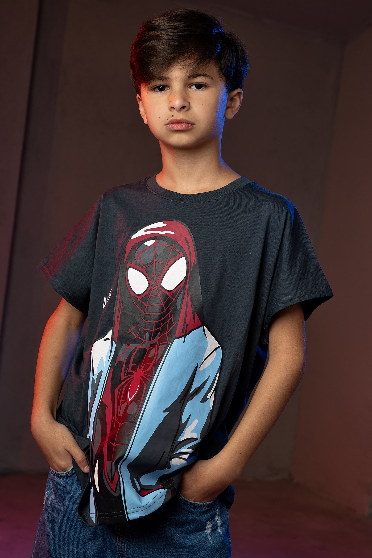 Boys' Spider-Man T-Shirt – Miles Morales Graphic Print