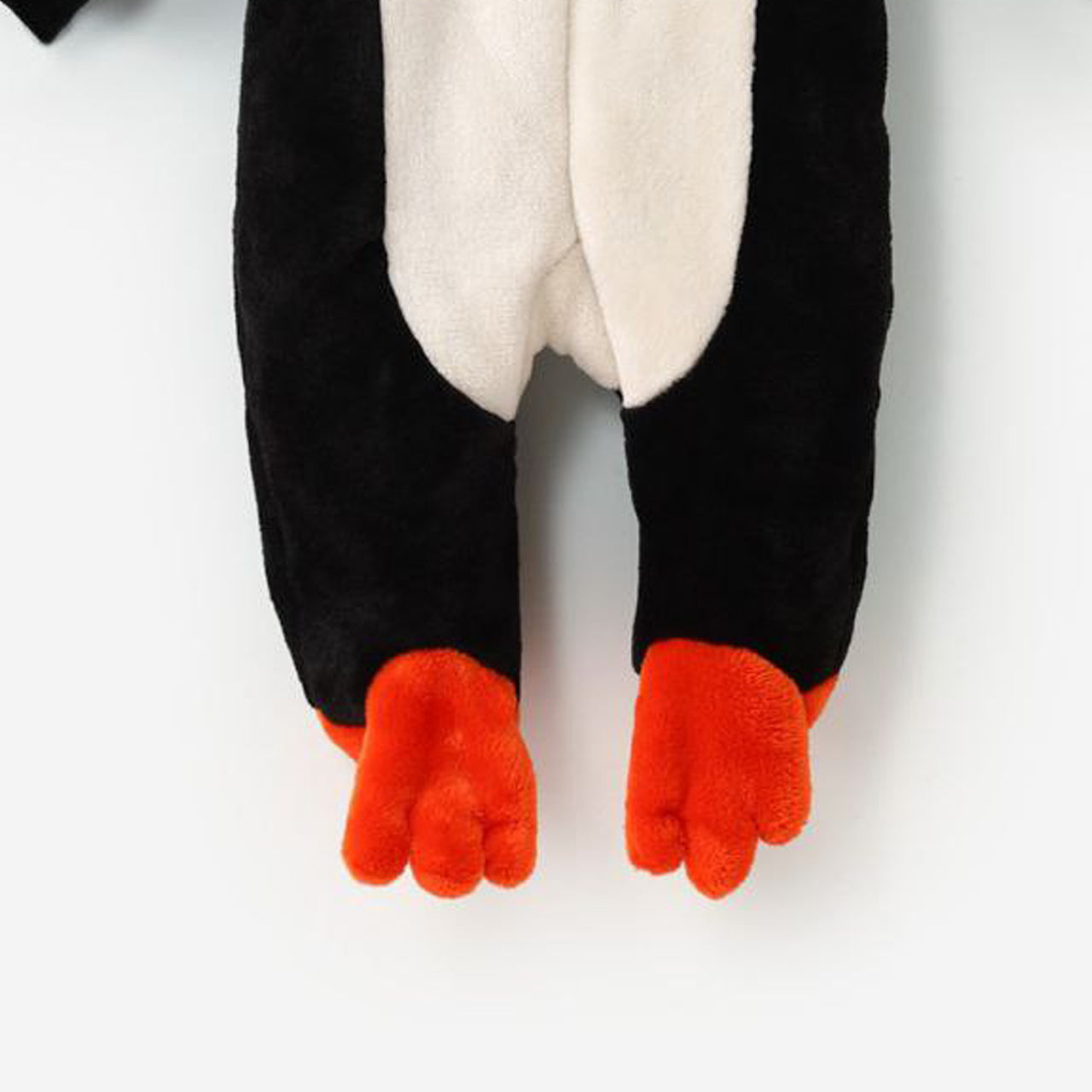 Penguin Baby Winter Romper – Cozy Fleece Hooded Suit