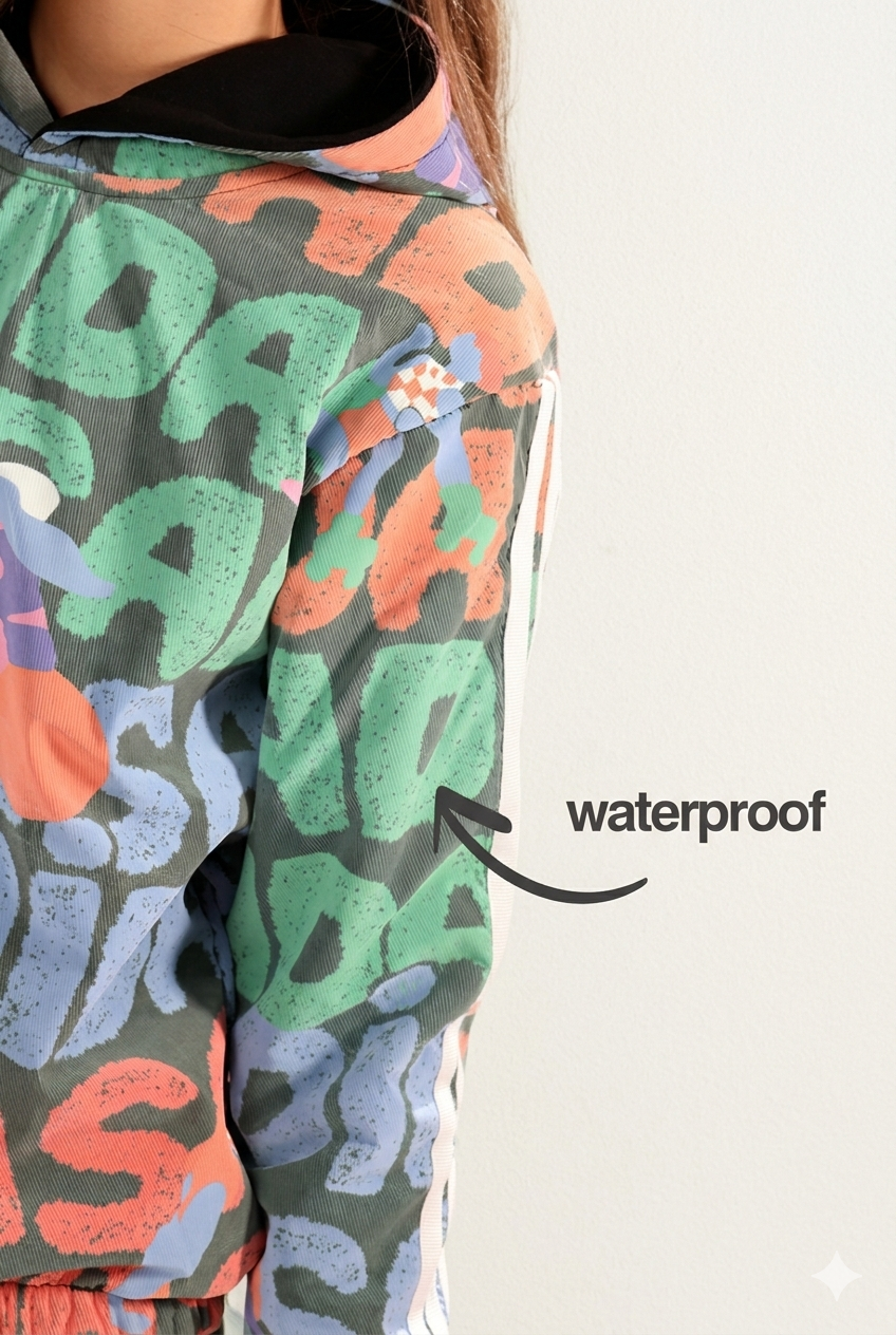 Kids Bold Graphic Hoodie waterproof & Padded Kids &  melton pant k