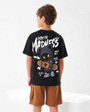 Boys “Enjoy The Madness” Summer Set – Graphic T-Shirt & Cargo Shorts