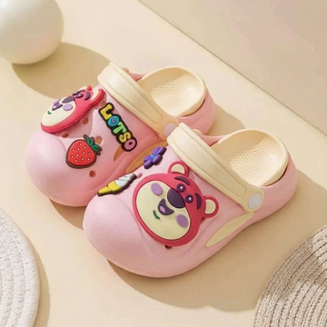 Kids Lotso Bear Pink Clogs – Lightweight Cartoon Garden Shoes