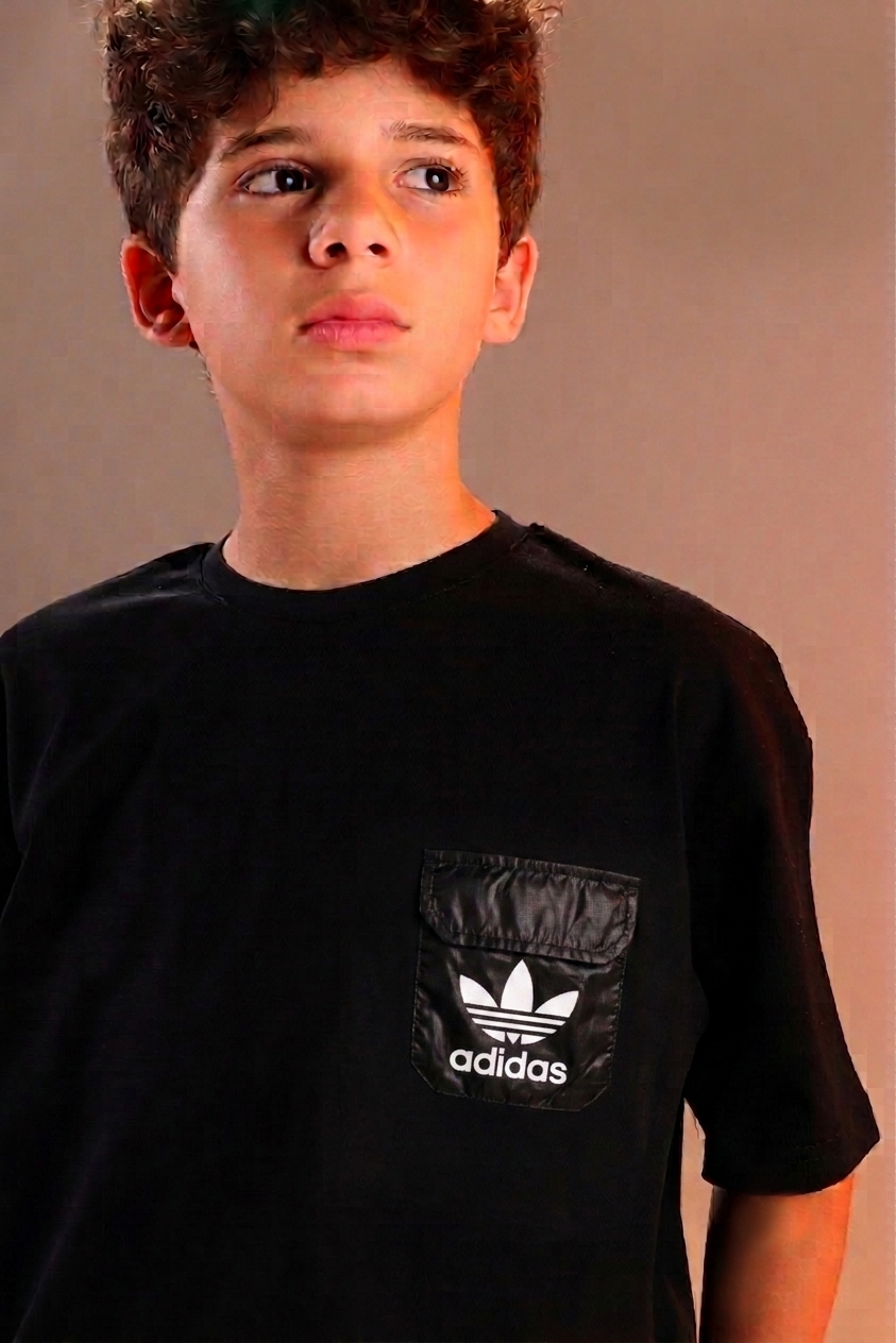 Boys Black Sport Set – Oversized T-Shirt & Shorts Casual Outfit
