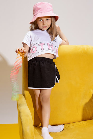 Girls Sporty T-Shirt & Shorts Set – Casual Summer Outfit