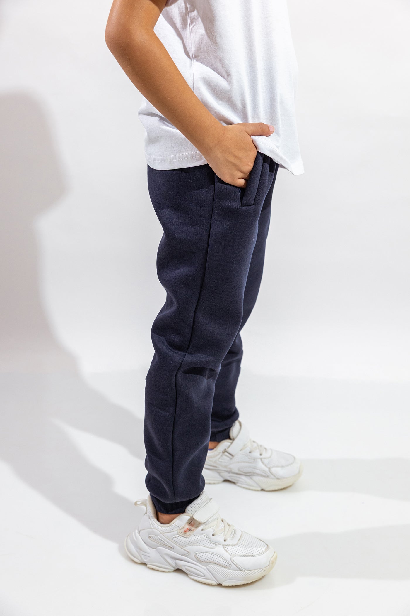 Navy Melton Sweatpants