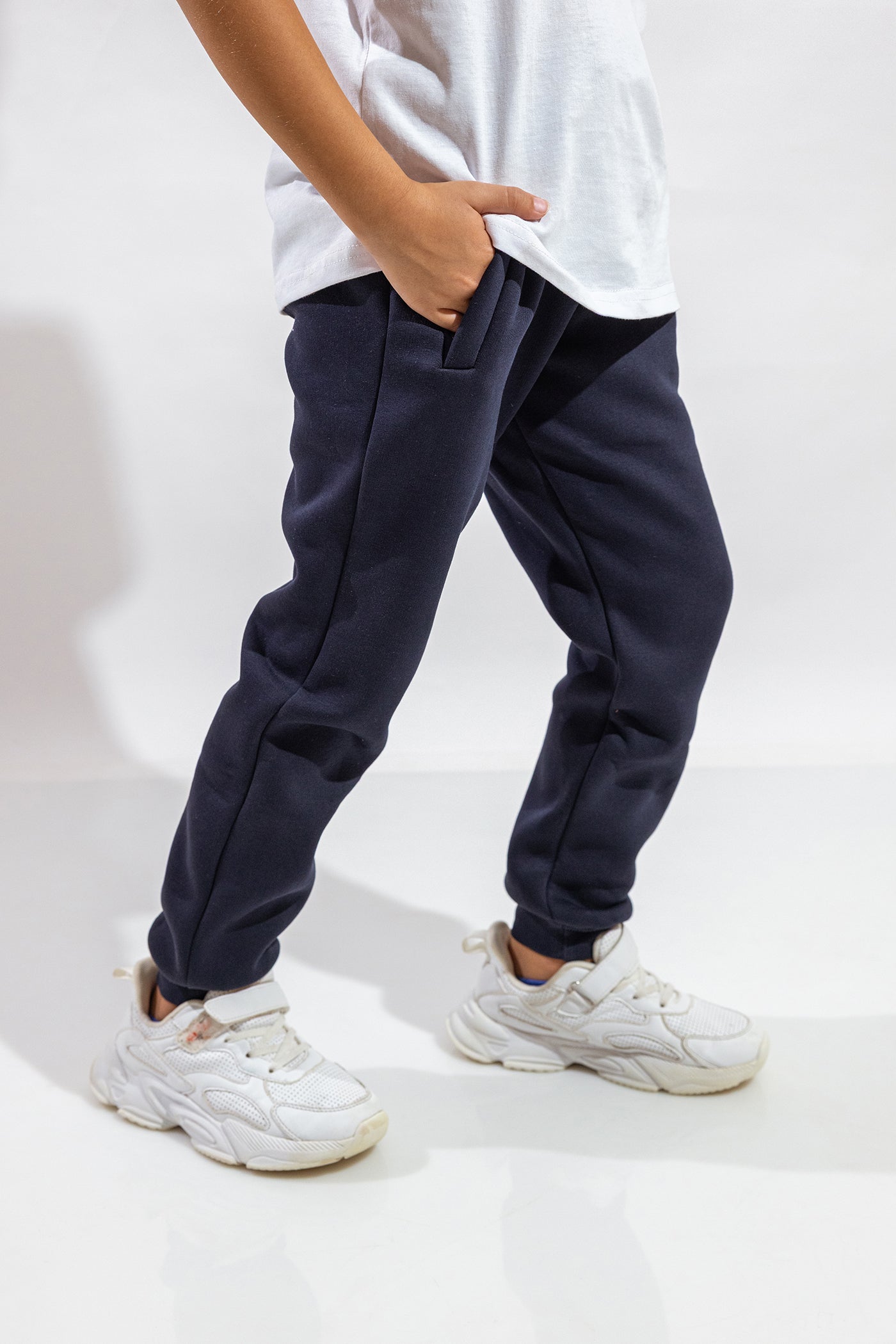 Navy Melton Sweatpants