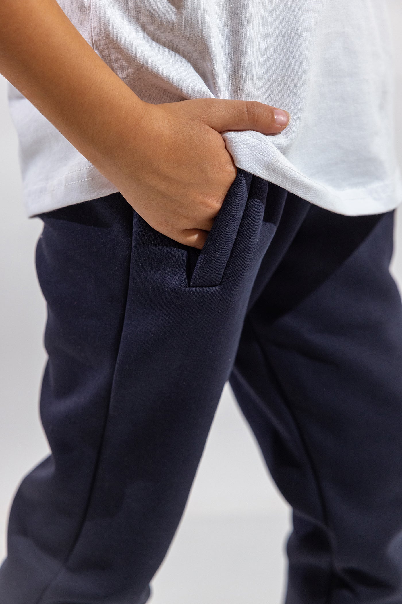 Navy Melton Sweatpants