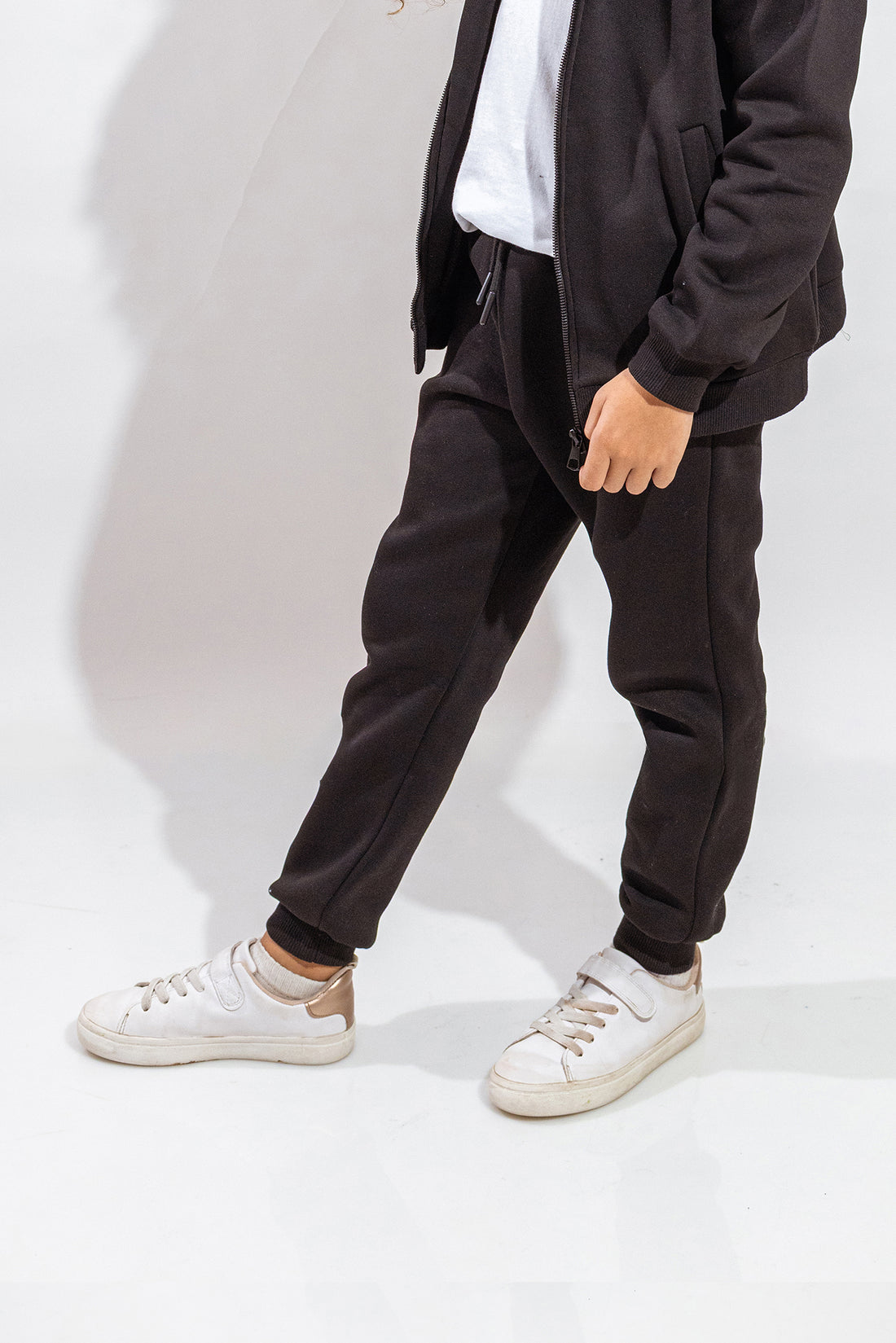 Black Melton Sweatpants