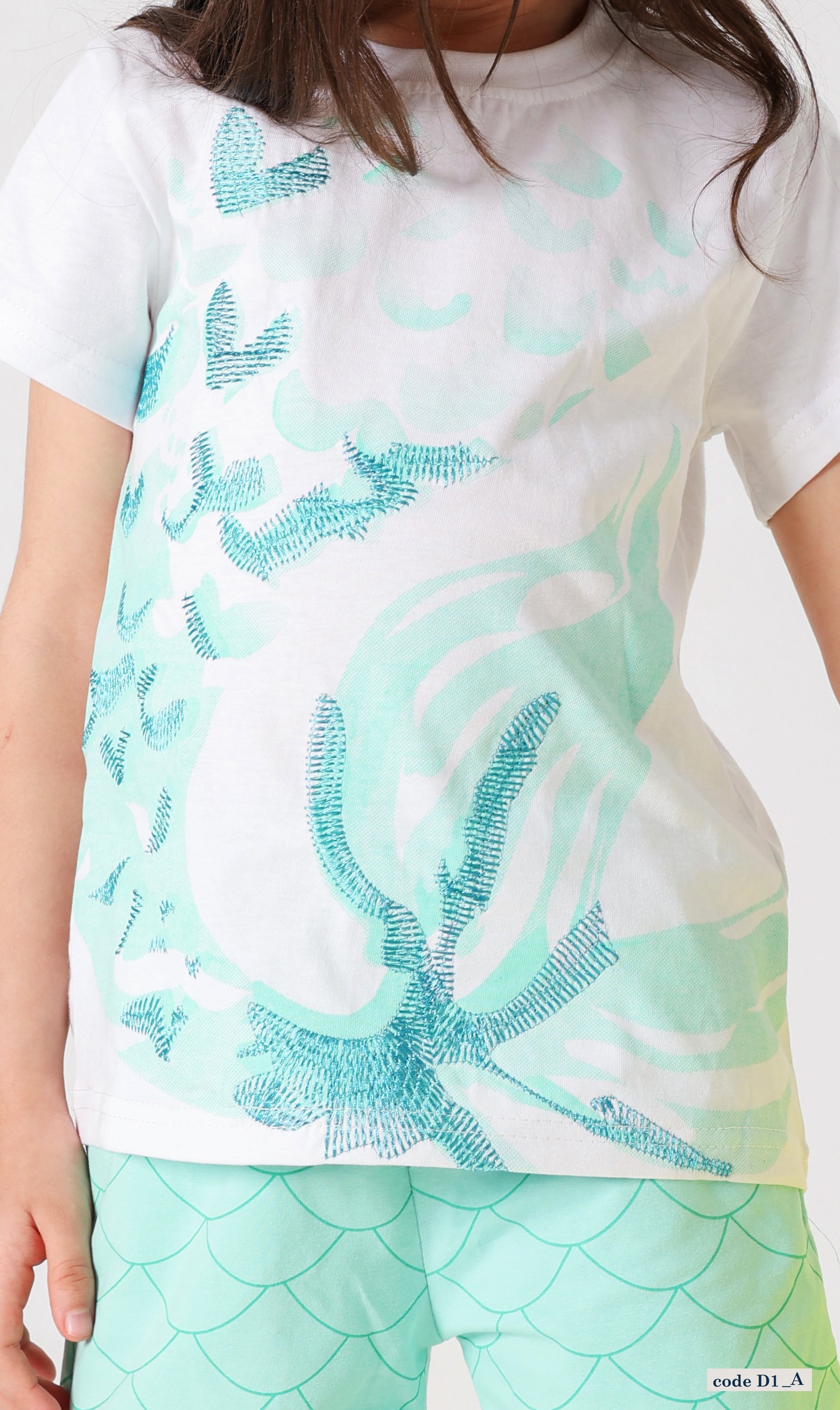 Girls Sea Print Pajama Set – Fresh Summer pajama