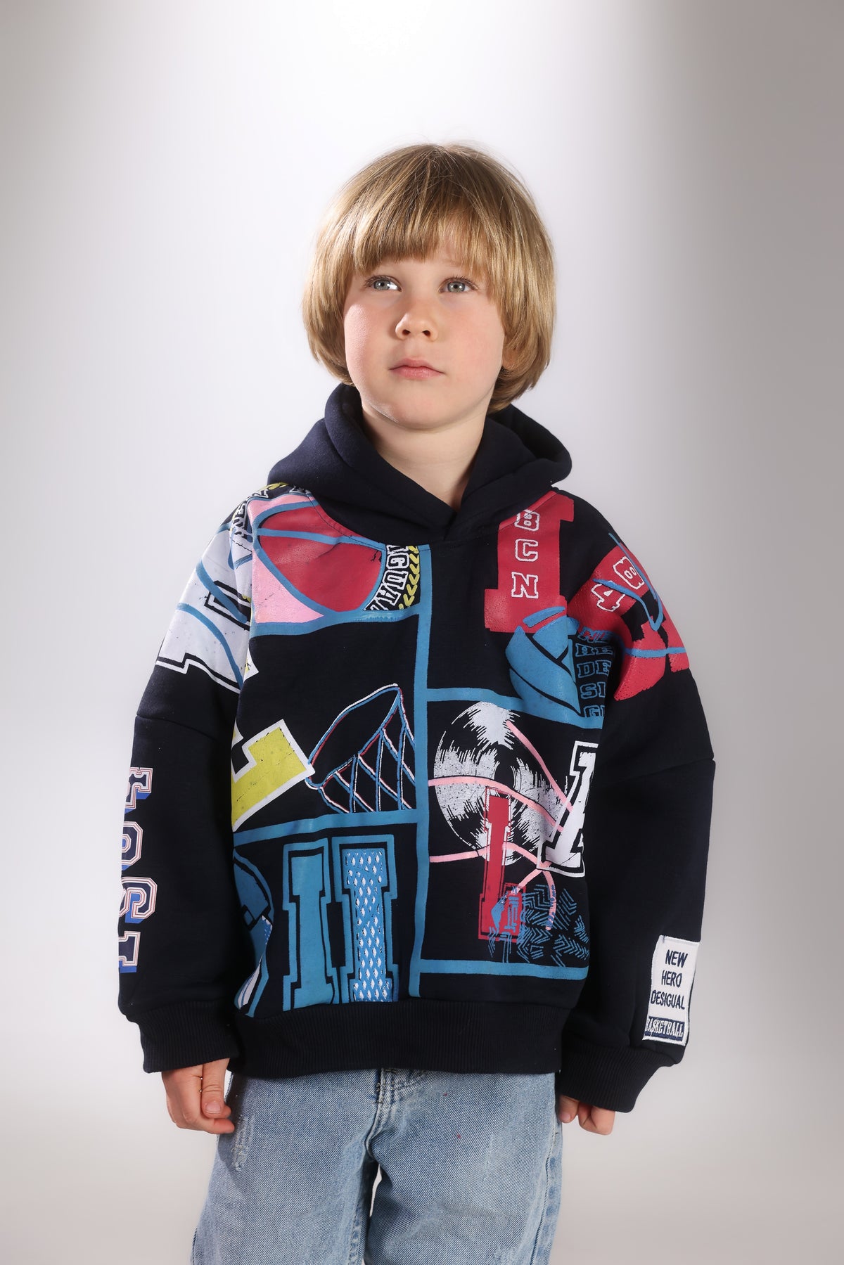 Kids LA Varsity graphic hoodie sporty street style kids - Kikidoo Kids Egypt