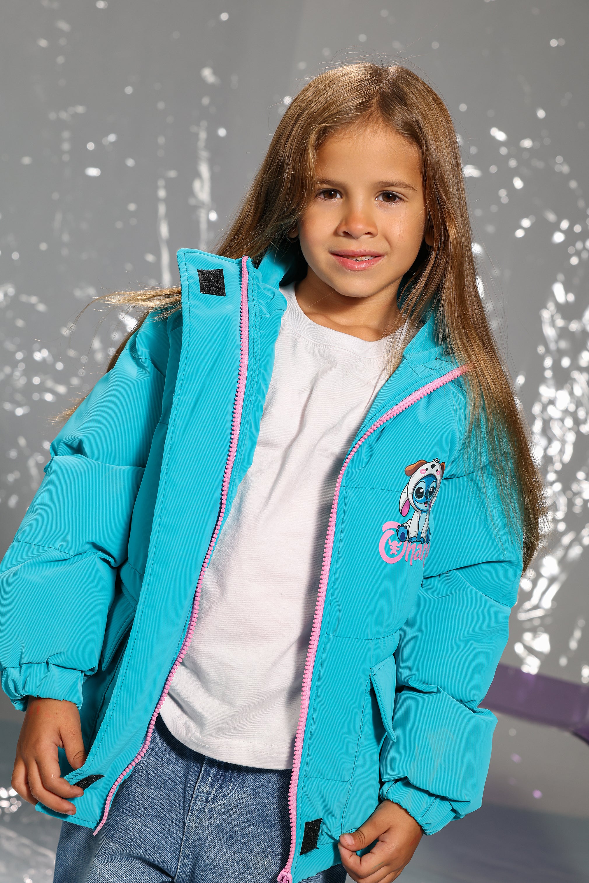 Stitch Puffer Jacket for Girls – Cozy Winter Warmth with Cute Long-Ear Hood TRECWAZ