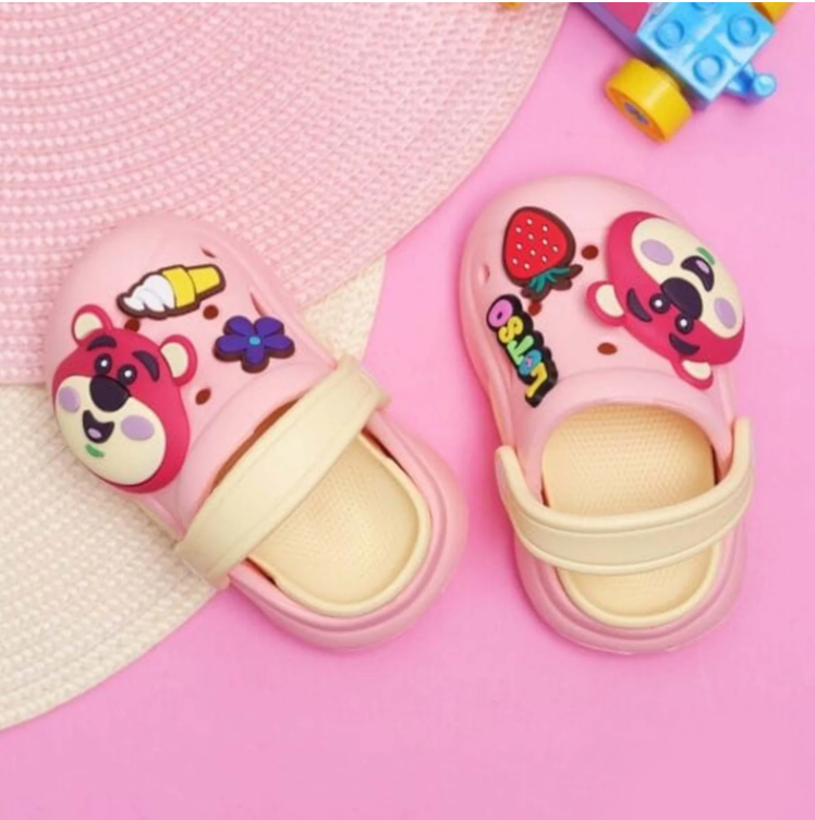 Kids Lotso Bear Pink Clogs – Lightweight Cartoon Garden Shoes