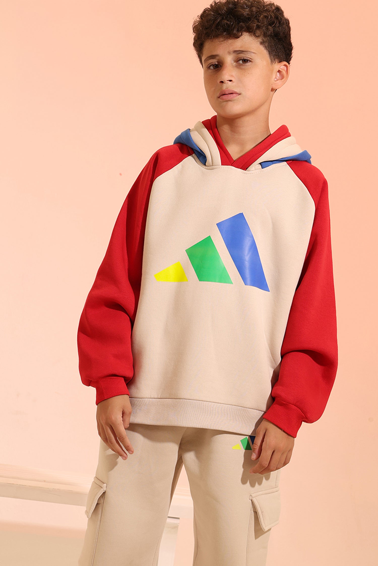 Kids Sport Tracksuit – Color Block Zip Jacket & Jogger Set