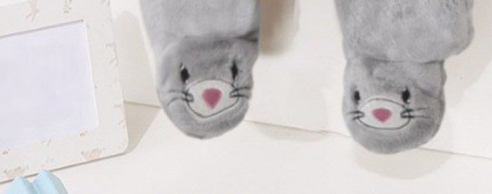 Baby Plush Mouse Onesie – Ultra-Soft Winter Romper with Ears & Mittens