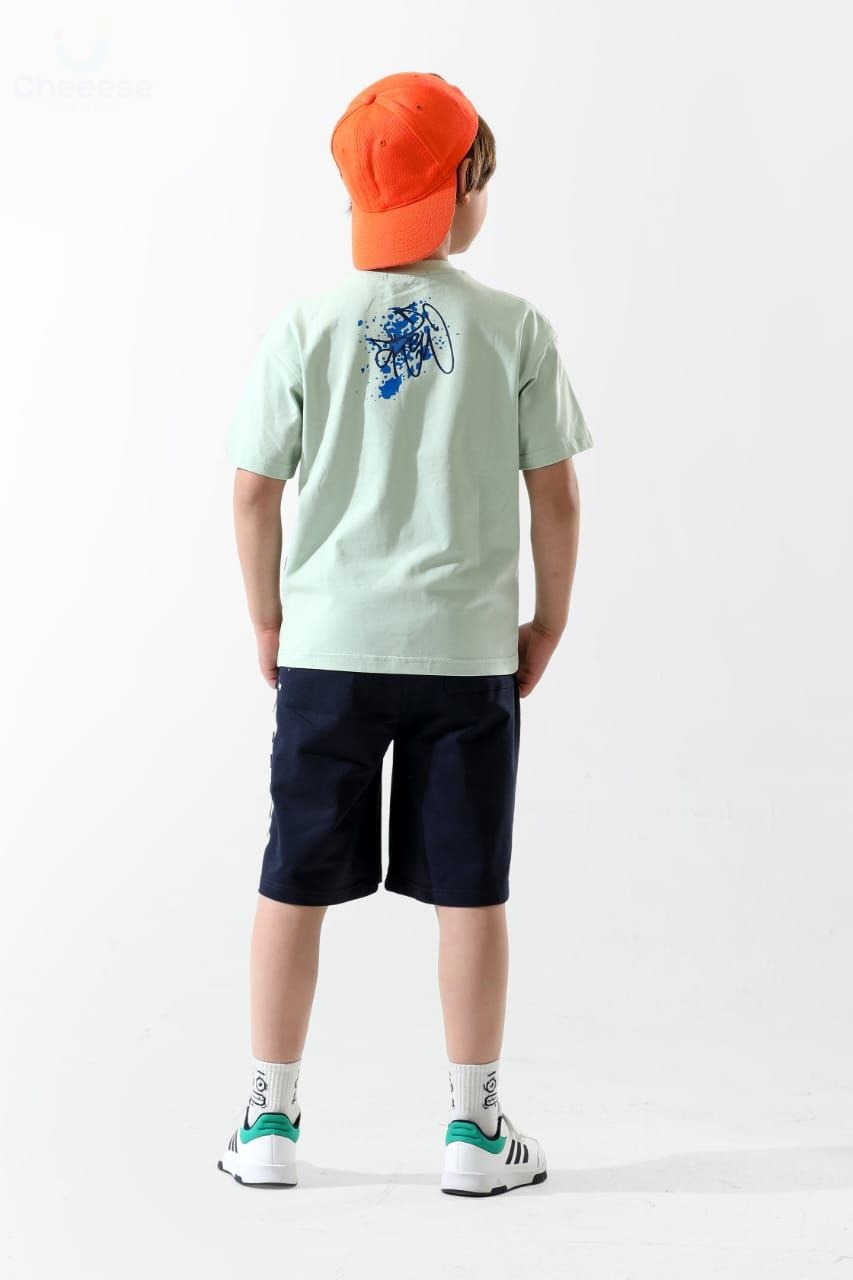 Kids Graffiti Print T-Shirt & Shorts Set – Summer Casual Outfit