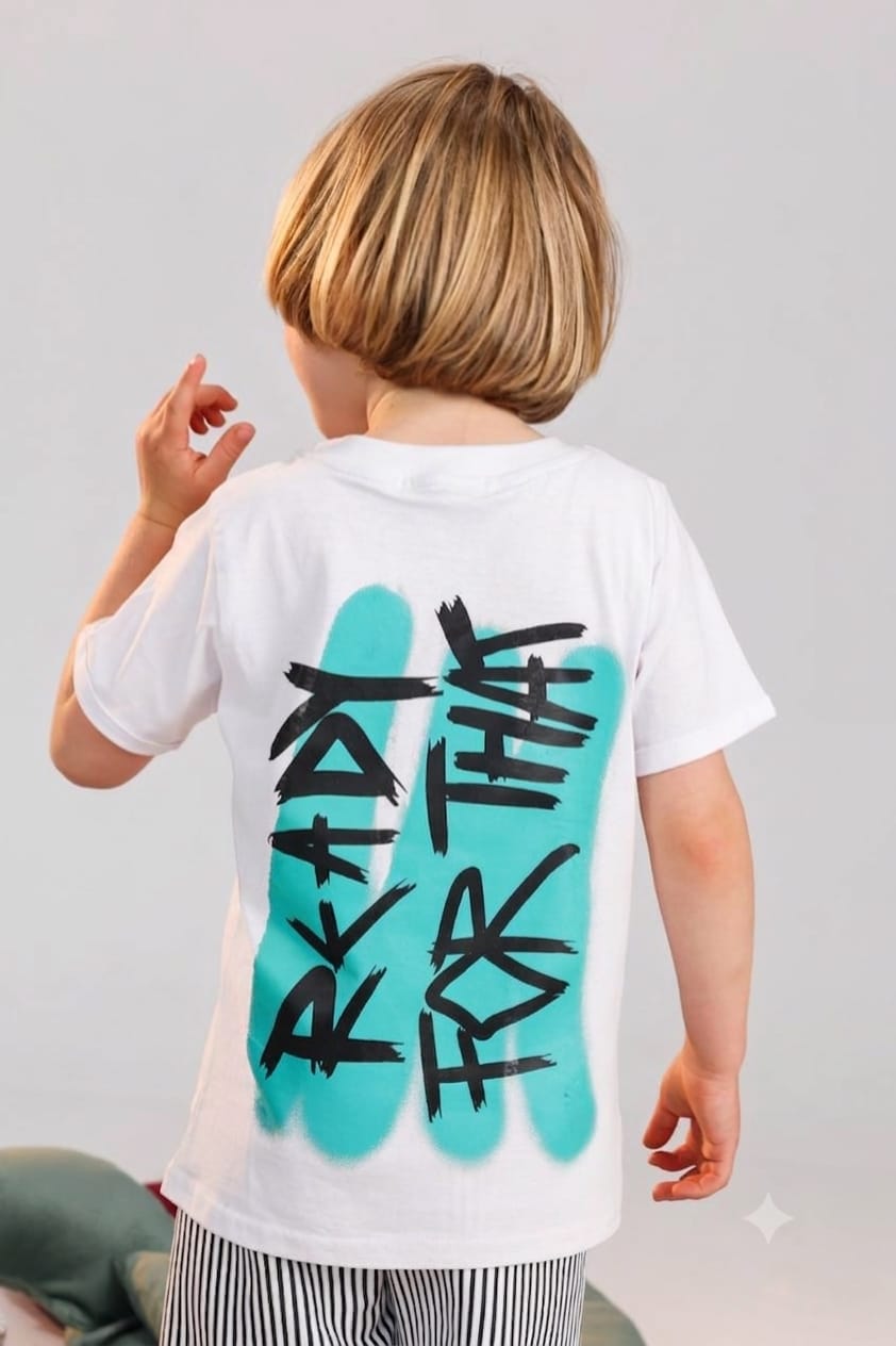 Boys Graphic T-Shirt & Striped Shorts Set – Casual Summer Outfit (Ages 2–10)