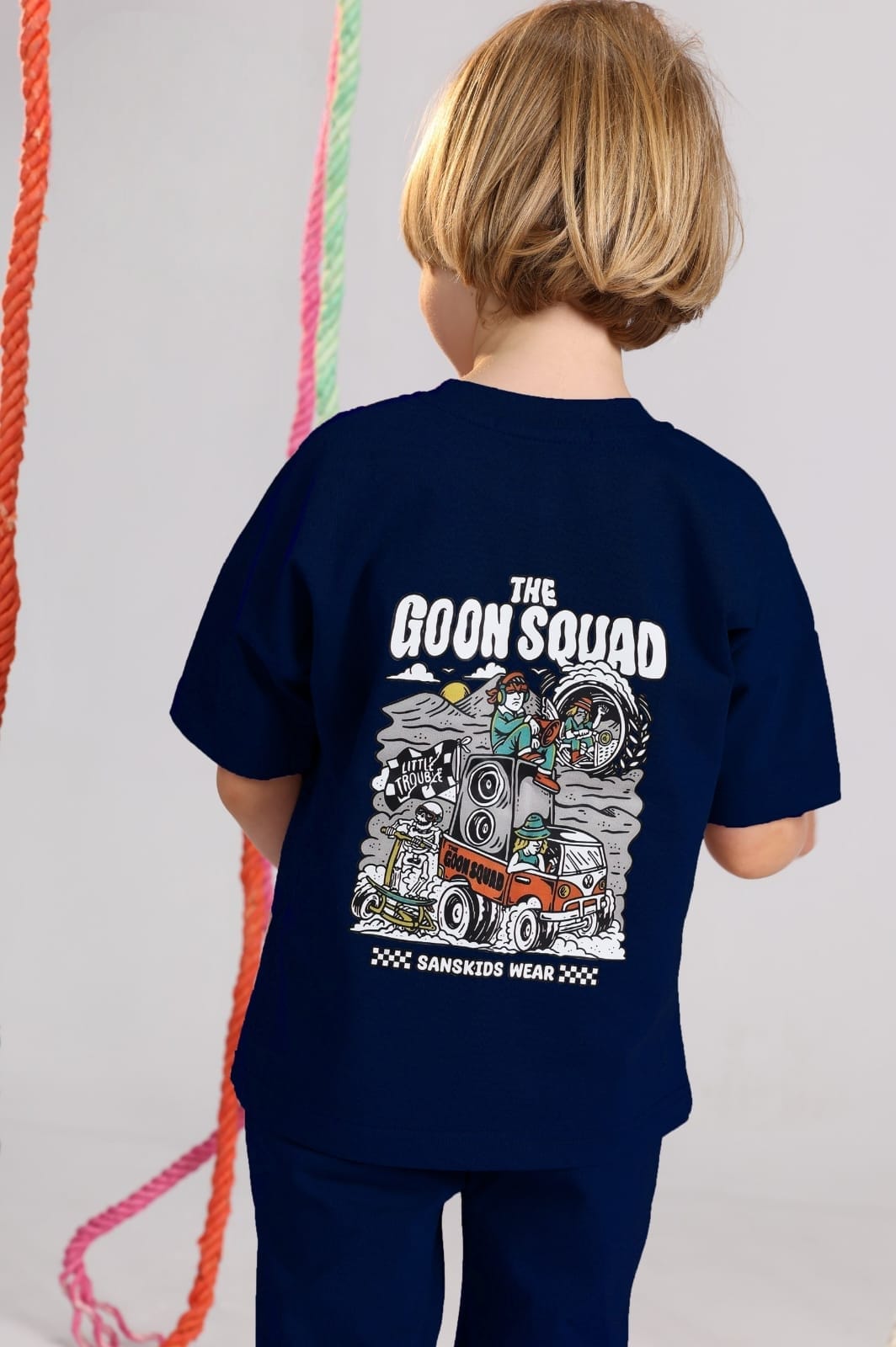 Kids Navy Blue T-Shirt & Shorts Set – Soft Cotton Casual Summer Outfit