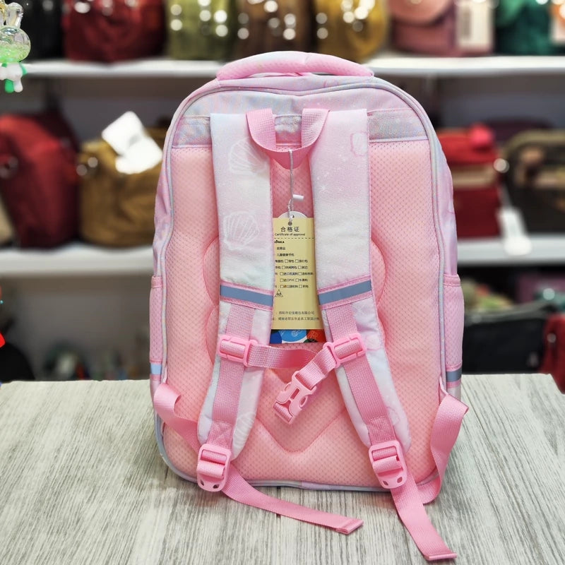 Girls Princess Snowflake School Backpack size 17– Light rose