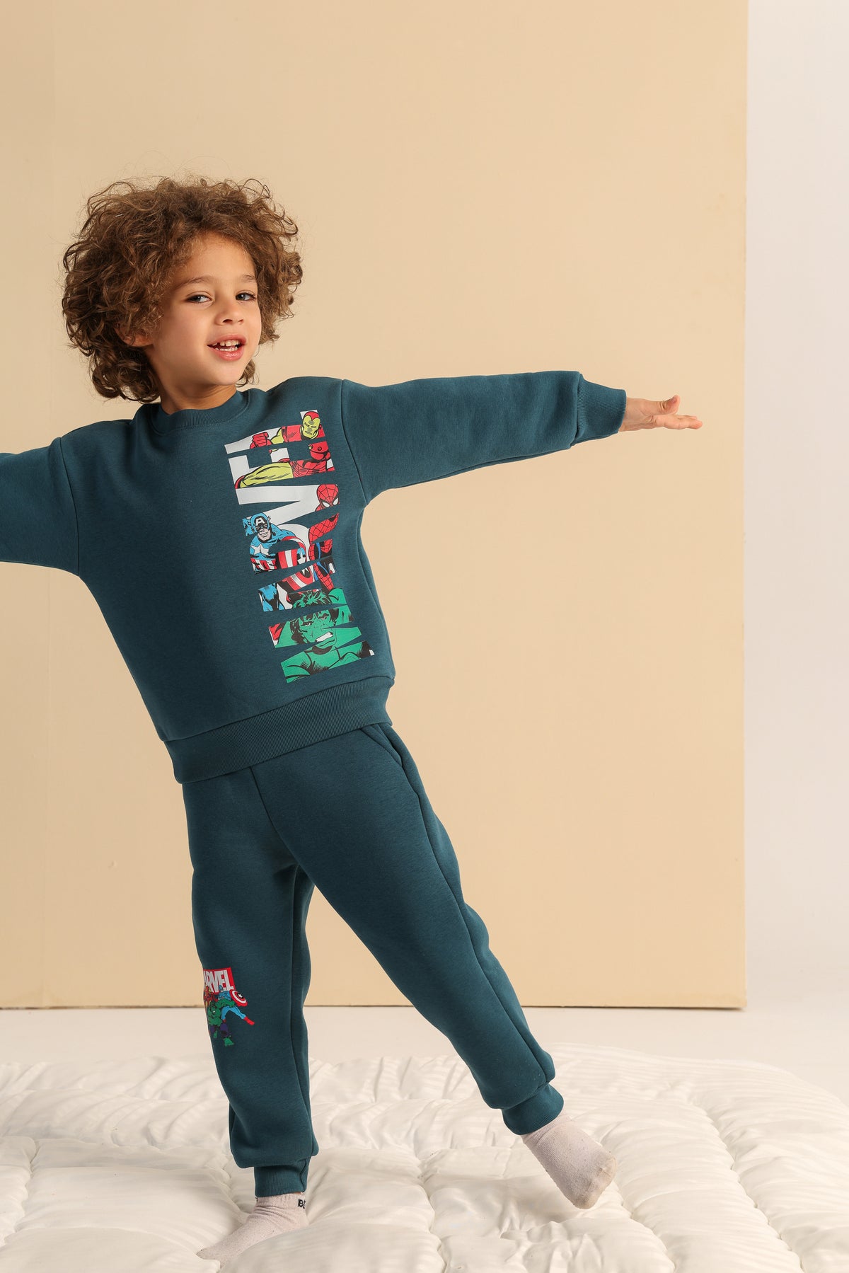 Boys Marvel Graphic Set – Dark green