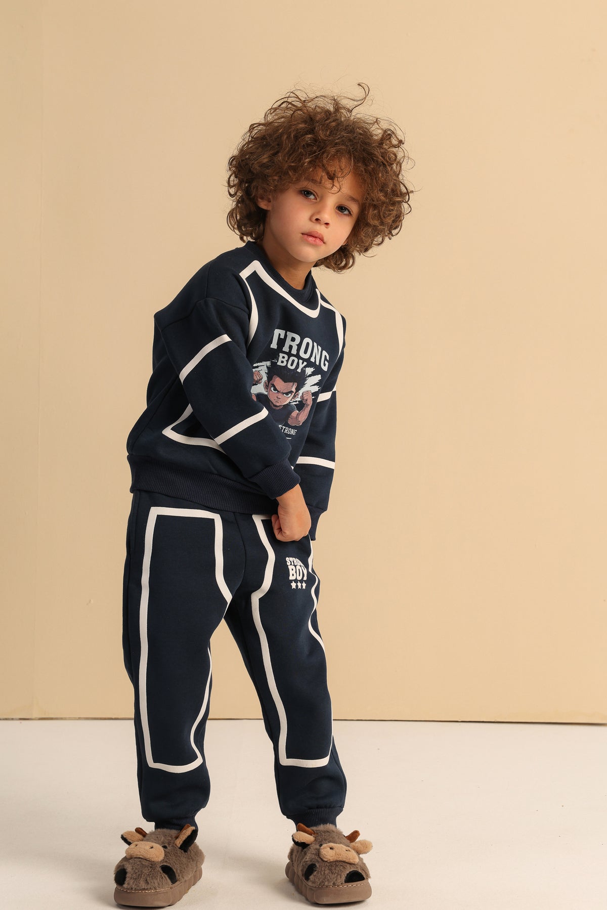 Strong Boy Graphic Boys’ Tracksuit – Navy